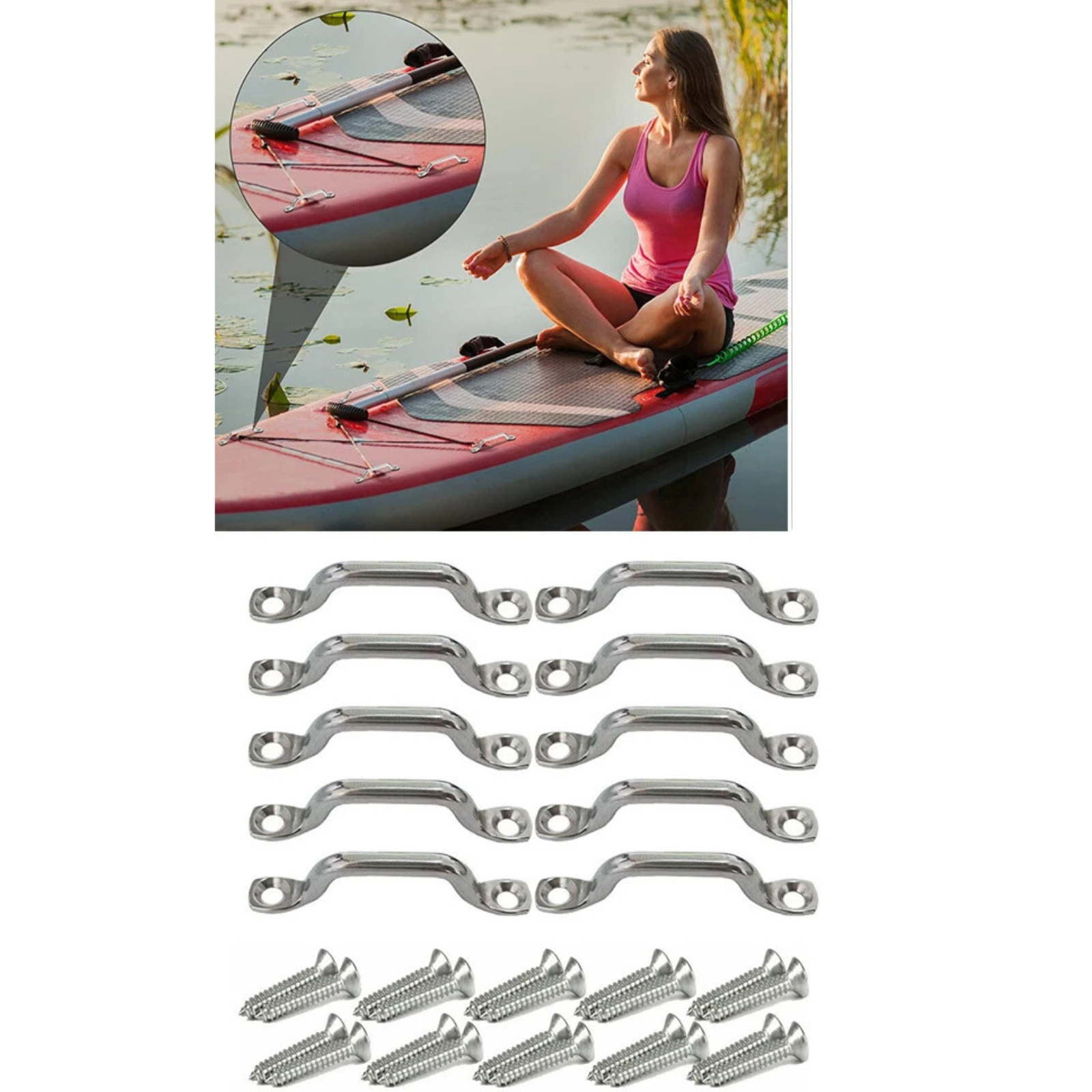 Stainless Steel Lashing Ring Tie Downs for Cargo and Trailer Use 10x