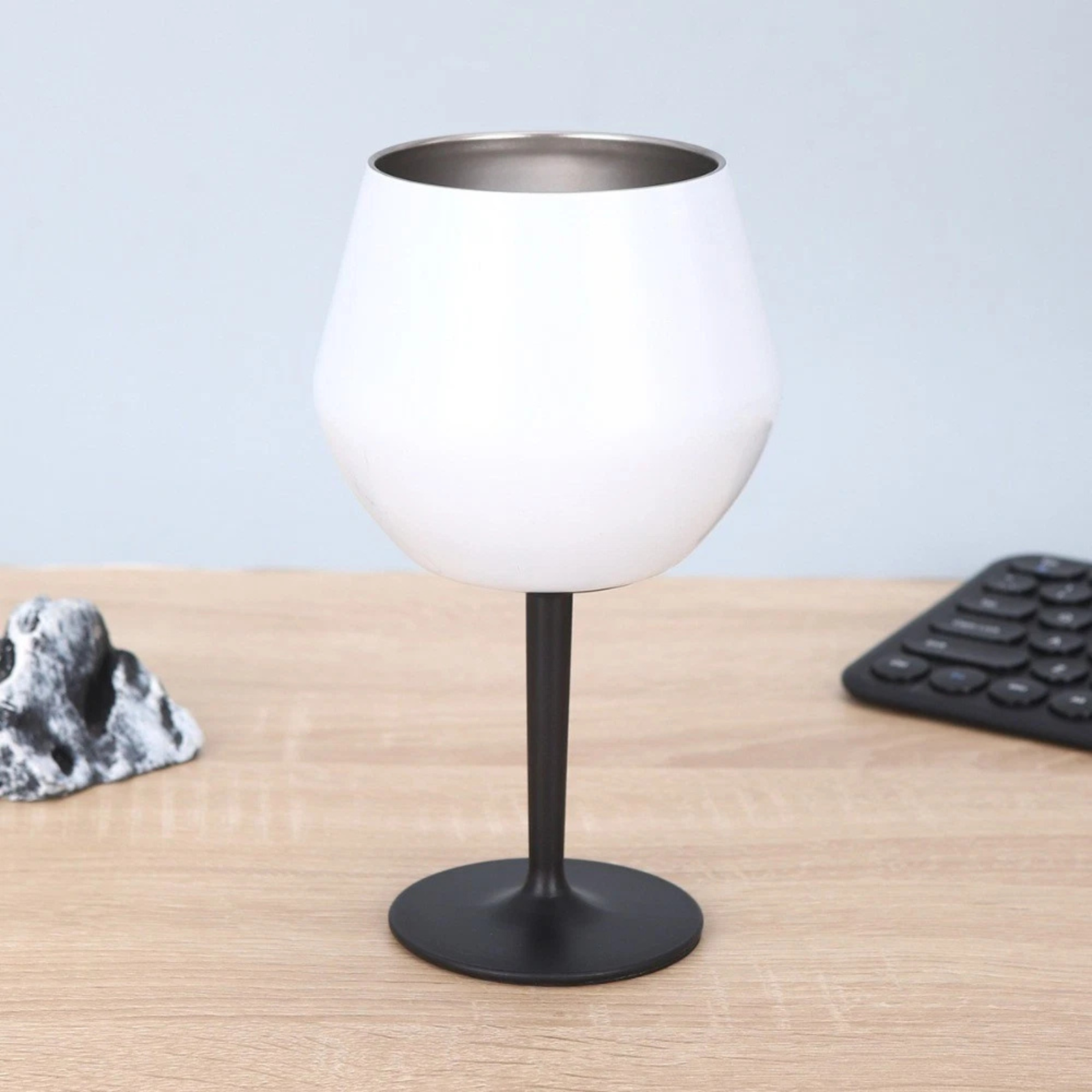 Steel Insulated Wine Cup Cocktail Glass Tumbler Travel Mug