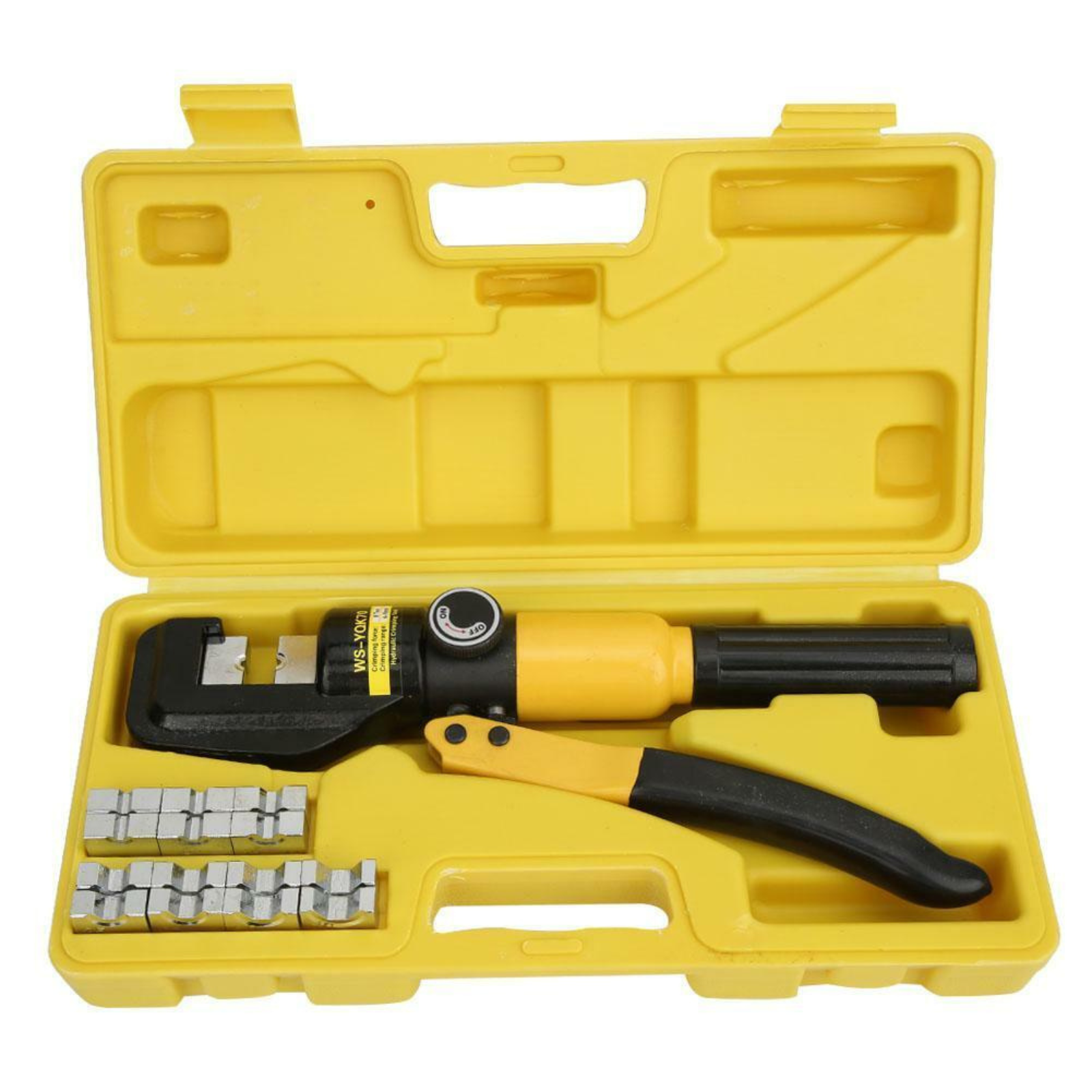 Force Crimping Tool Kit 4-70mm 8 Ton Hydraulic Wire Crimper 9 Dies Lug