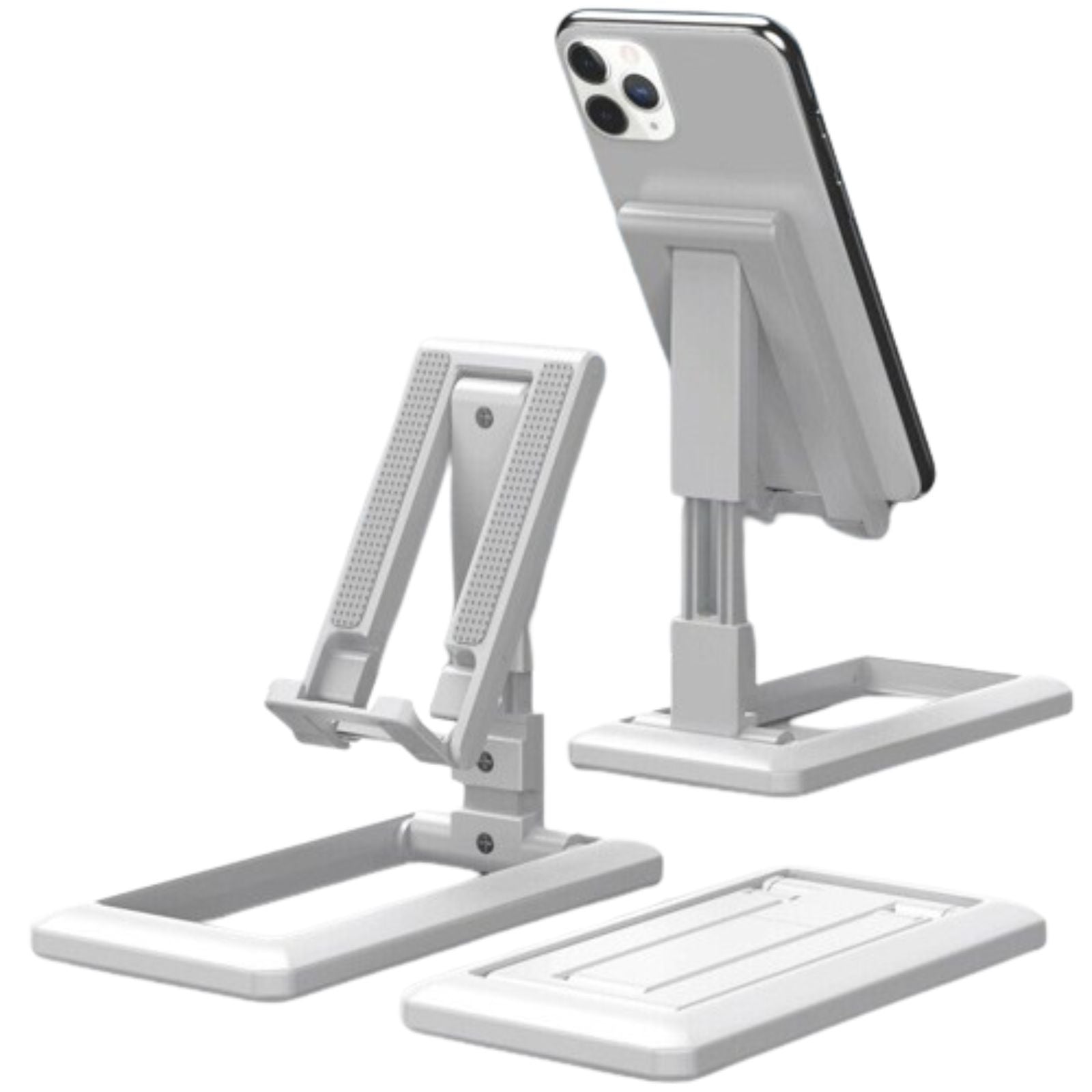 Mobile Phone Tablet White Desk Stand Universal Foldable Adjustable Holder