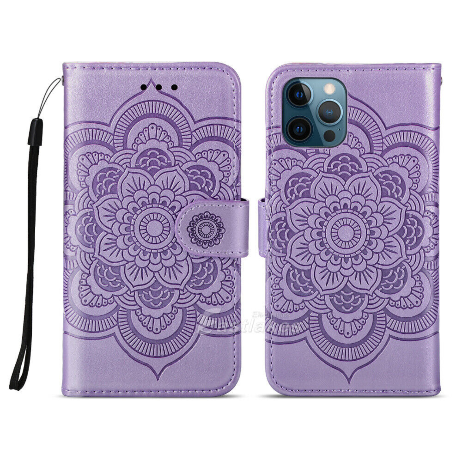 Apple iPhone 11 Leather Wallet Shockproof Case Cover Purple