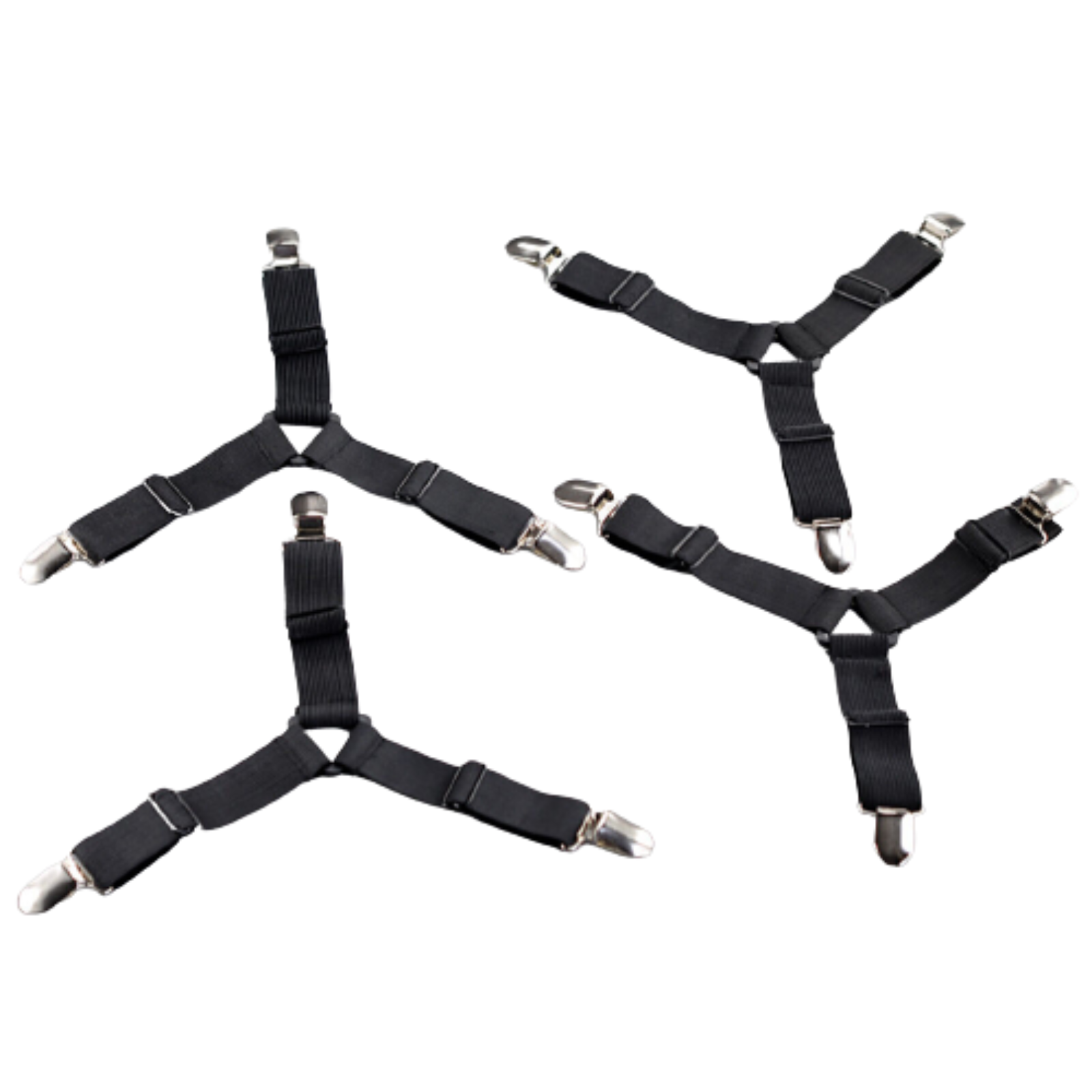 Suspender Straps Mattress Holder 4PCS Triangle Bed Sheet Grippers Clips