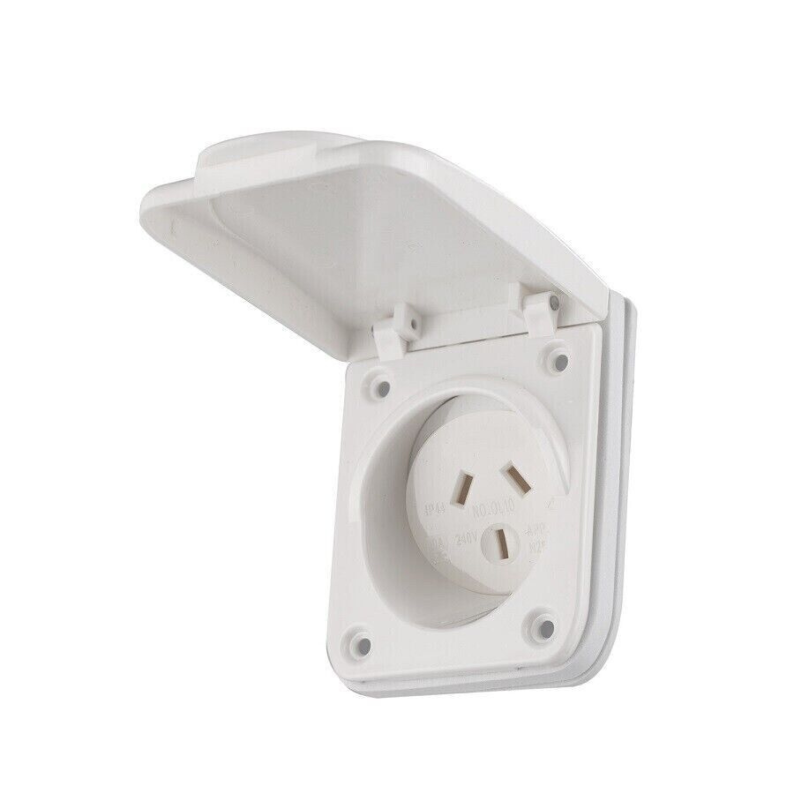 Power Socket White 250V 15A Caravan Outlet RV Camper Motor Home