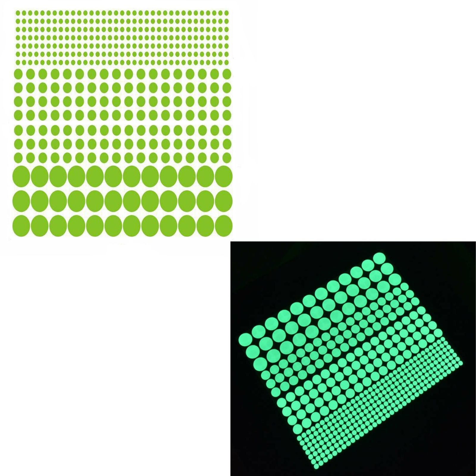 407pcs Glow In The Dark Decal Luminous Dot Wall Sticker Home Room Decor