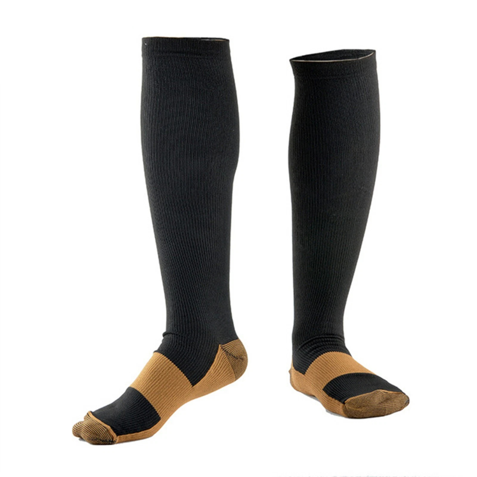 1Pair Compression Copper Socks L/XL Support for Circulation