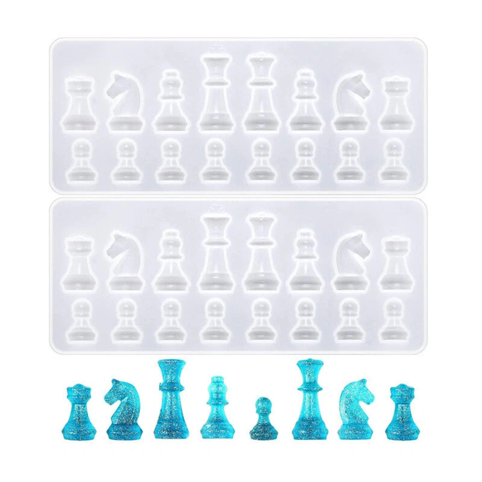 Silicone Casting Mould Tool for DIY Chess Piece Resin Craft Making