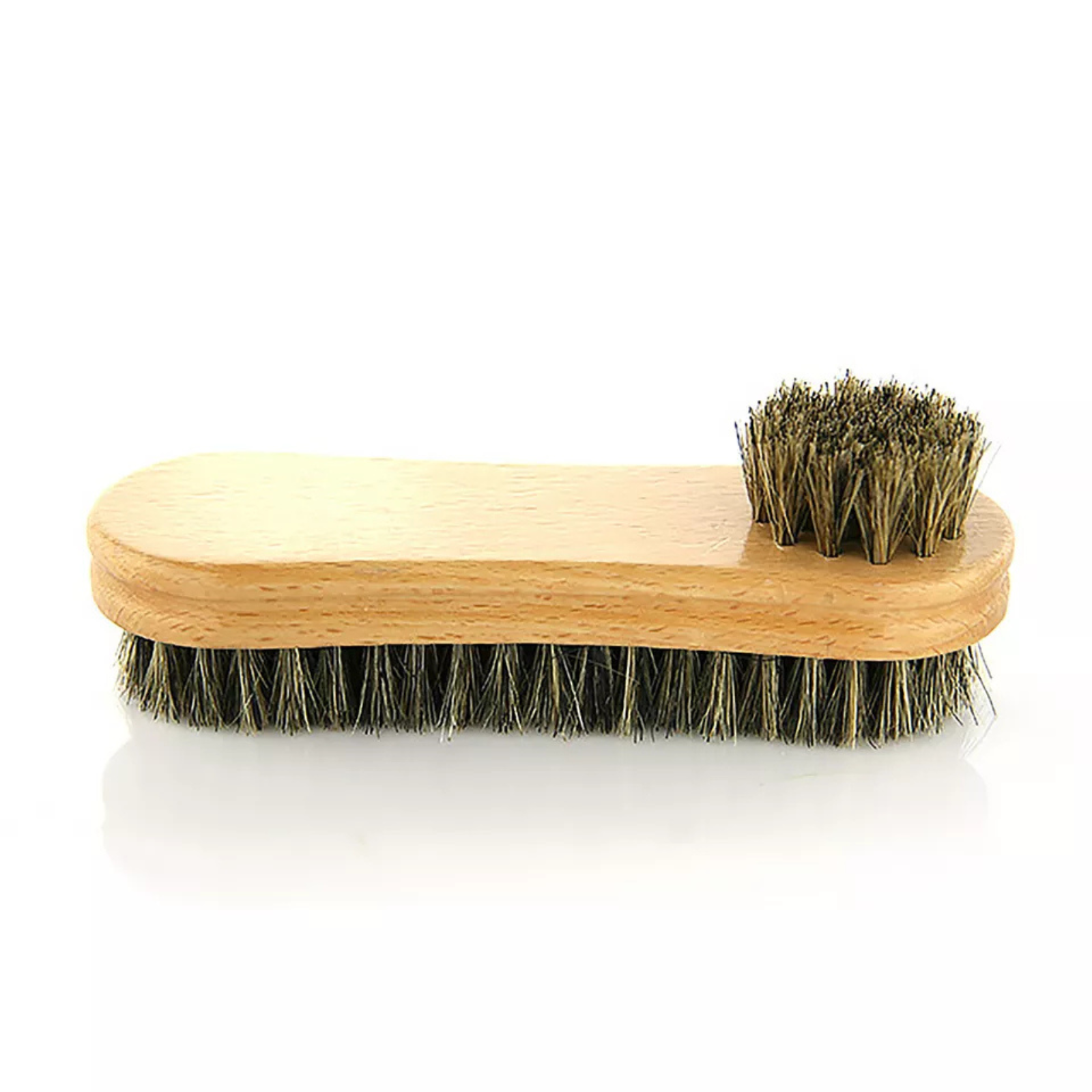 Shoe Cleaning Tool Oval Oiled Scrub Double Sided Leather Shoe Polish Brush