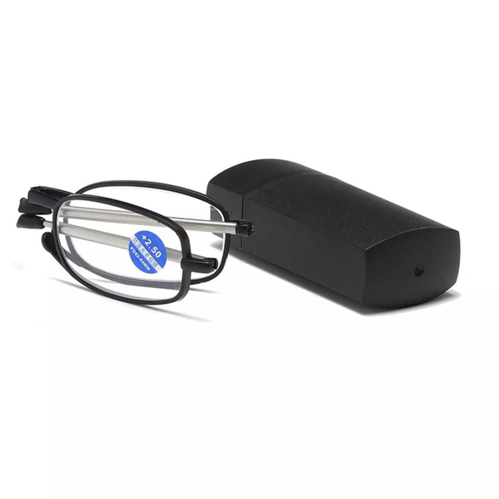 Black +2.00 Strength Magnifying Men Women Foldable Reading Glasses Eyeglasses