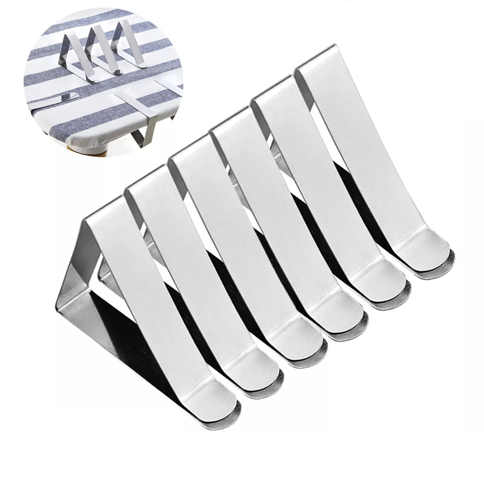 Tablecloth Clips 12x Stainless Steel Picnic Table Holders Grips
