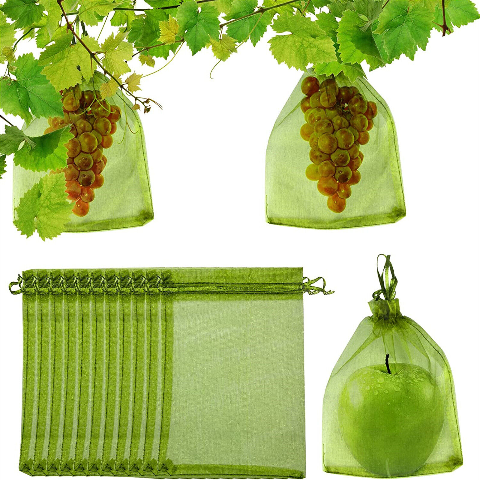 10x15cm Vegetable Protection Mesh Insect Proof Fruit Net Bags Agriculture Garden
