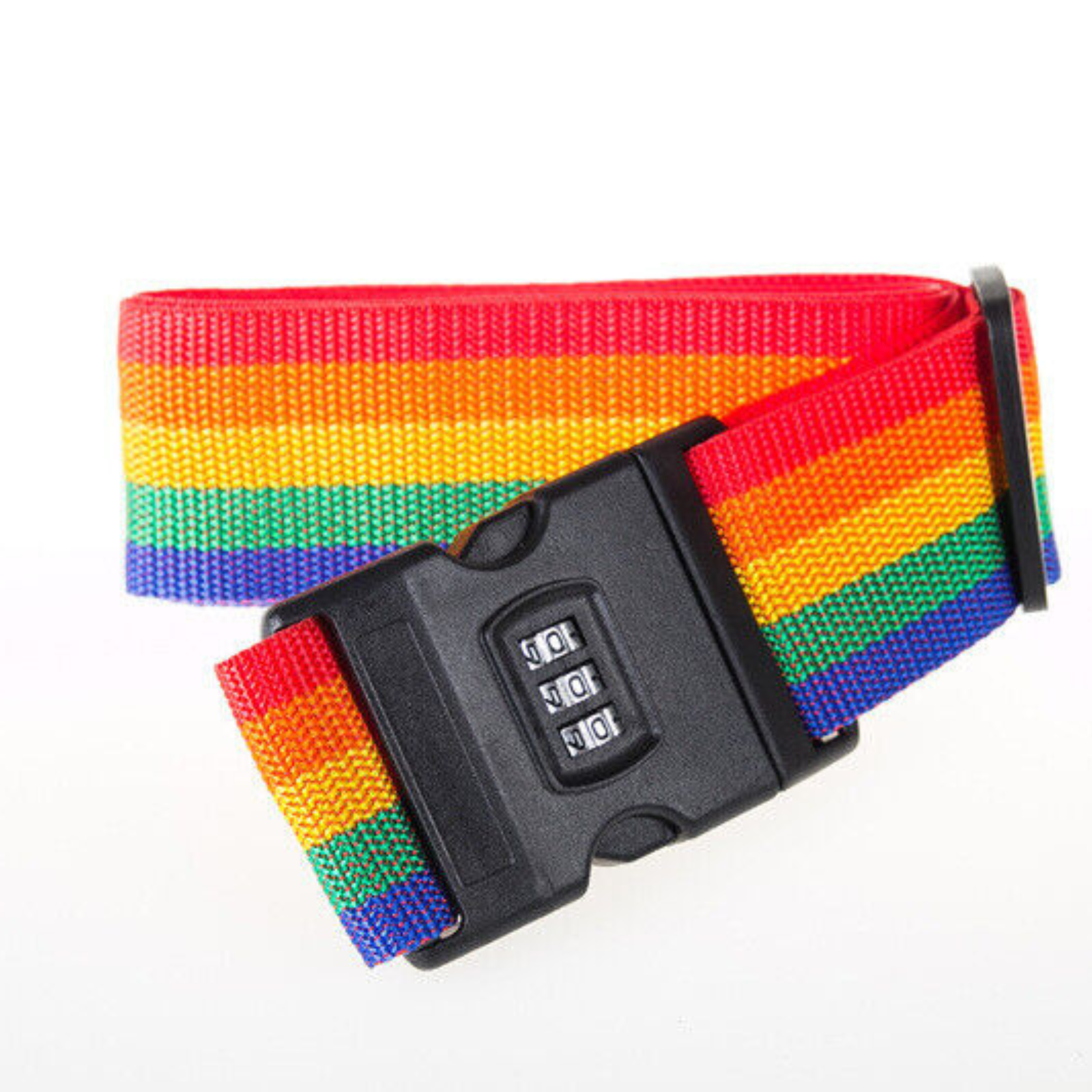 Belt Lock Safe Nylon Luggage Strap Code Password Travel Suitcase Rainbow