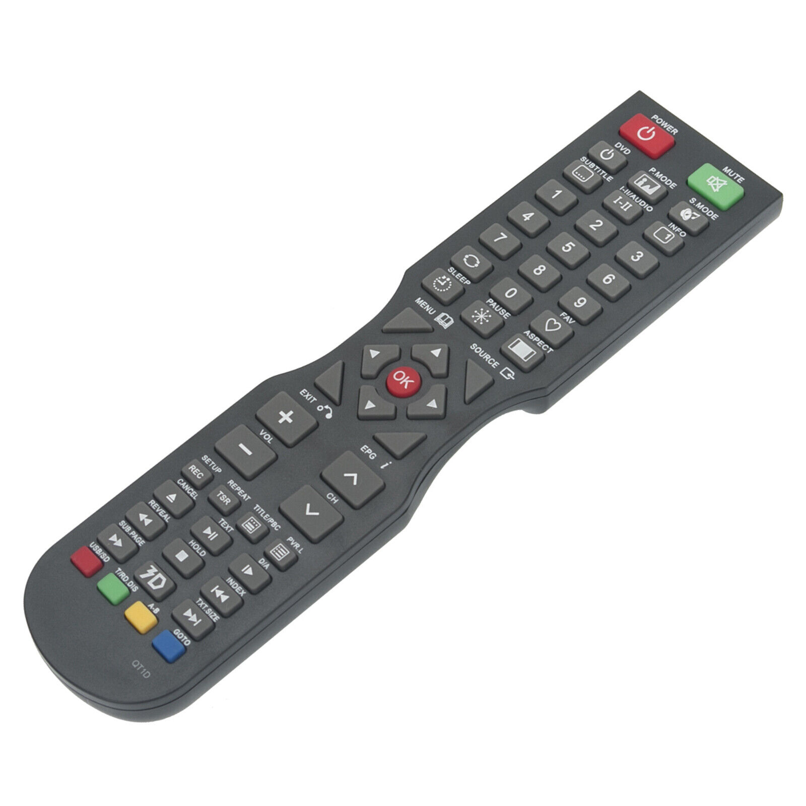 QT1D NO SETUP TV Remote Control Original OEM For SONIQ TV (QT166, QT155, QT155S)