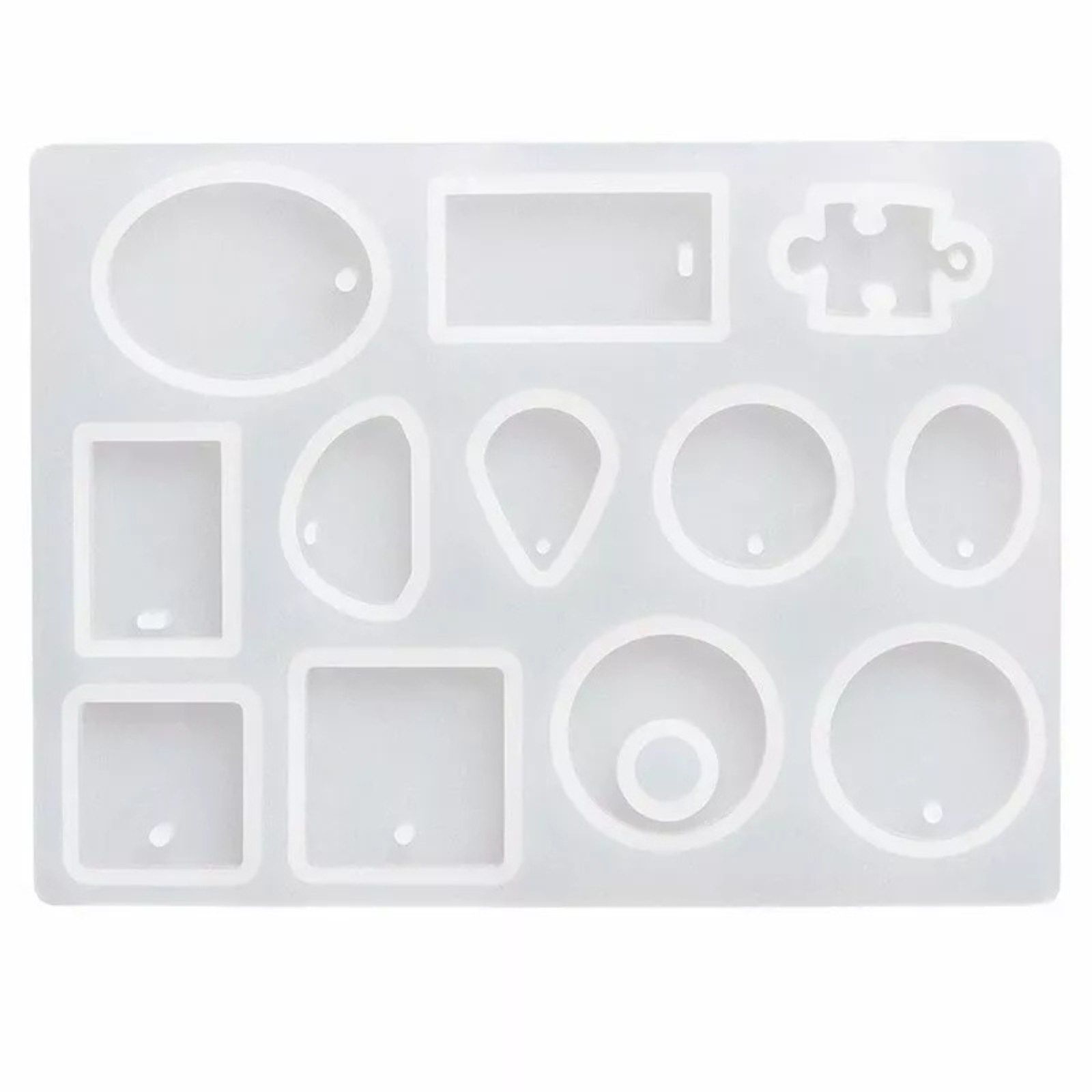 DIY Resin Supplies Necklace Mold Craft 12 Silicone Mould Pendant Jewelry Making