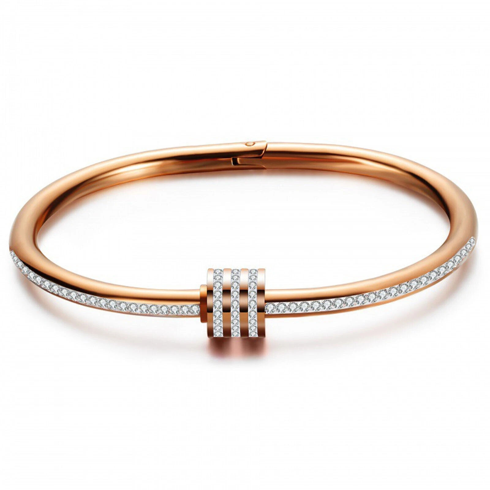 Titaniumion Therapy Spinner Cuff BEFFINI Rose Gold for Stress Relief Design