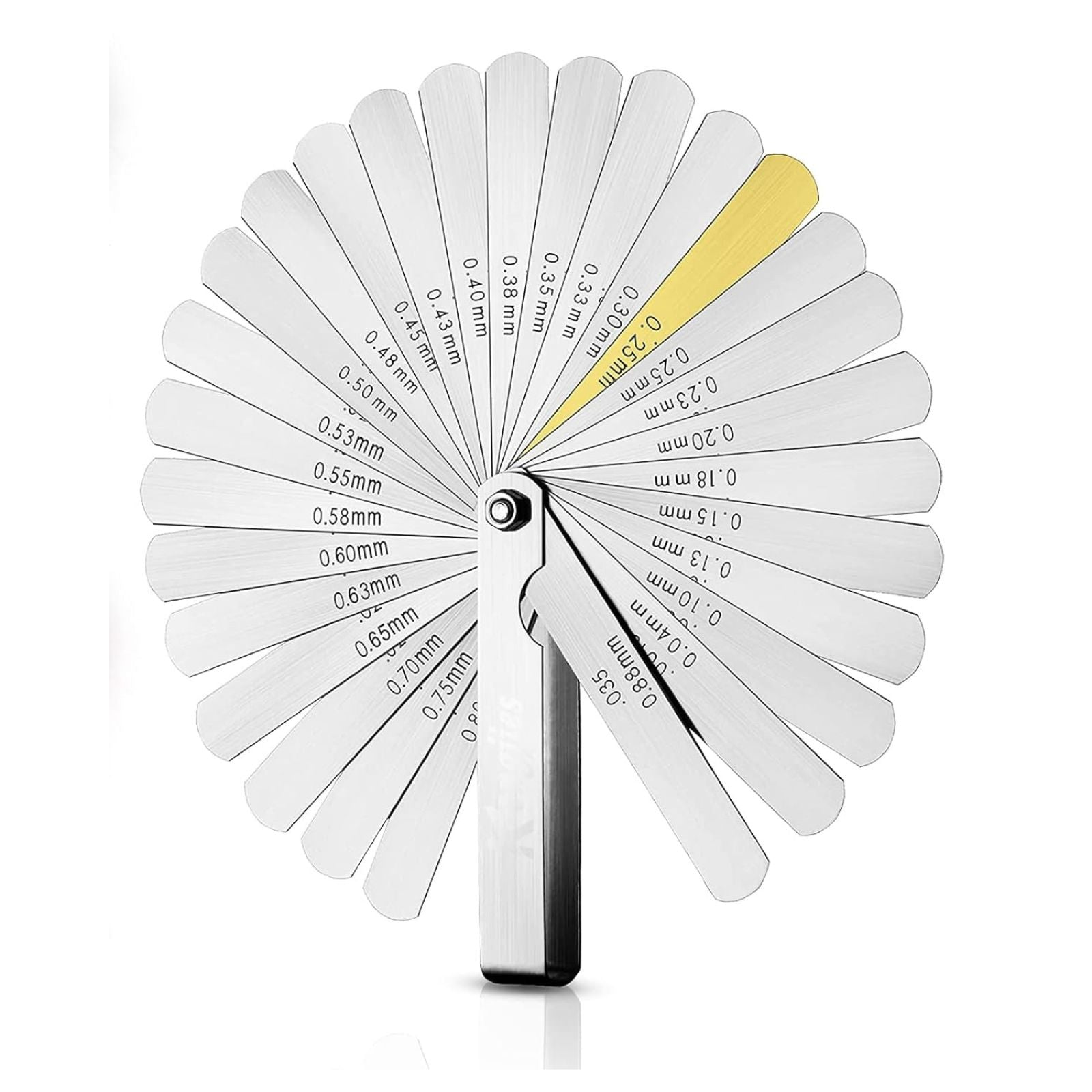 Dual Marked Metric Filler Gauge 32 Blade Feeler 0.04-0.88/0.02-1mm Gap Thickness