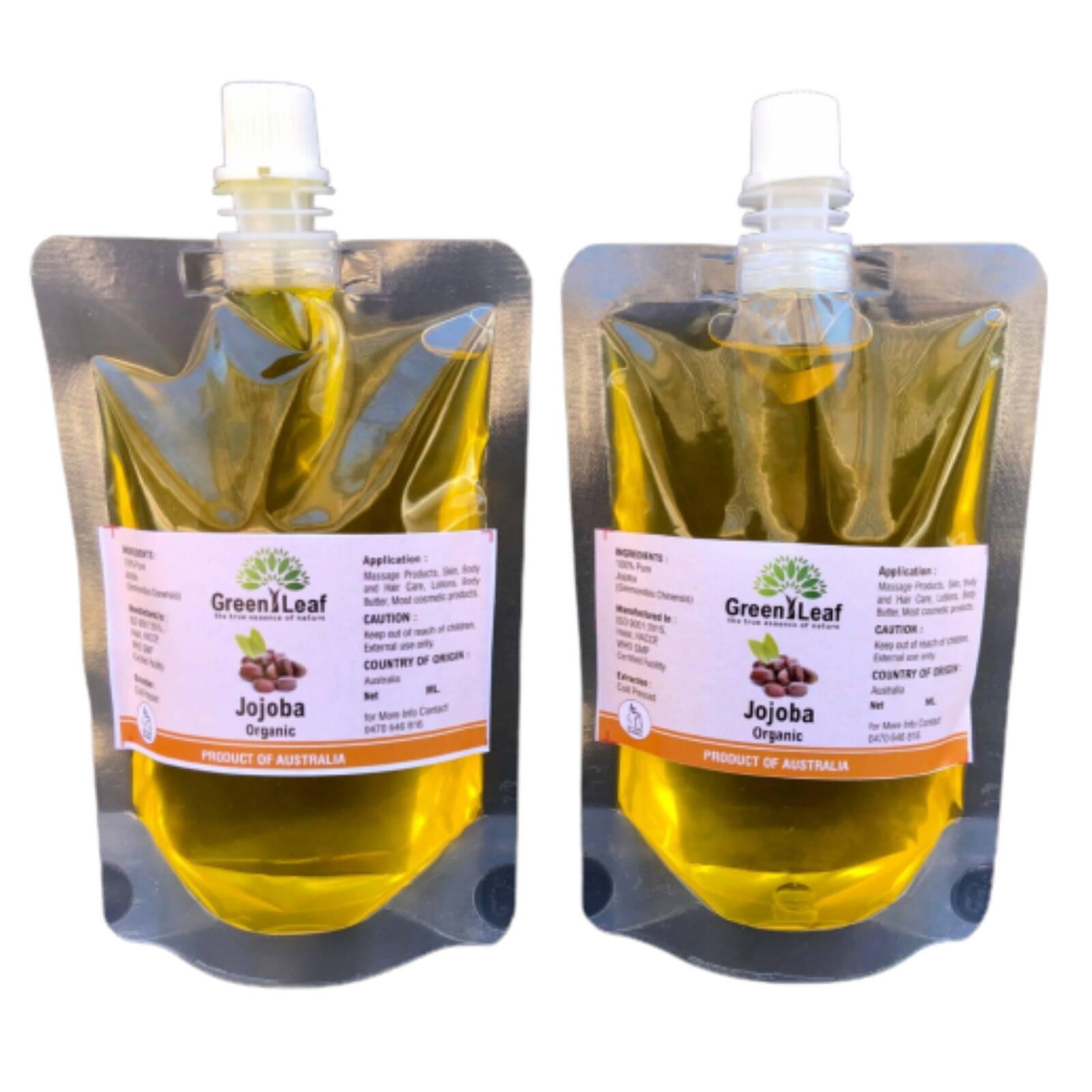 100% Pure Organic Cold Pressed Jojoba Oil Grade Carrier Oil