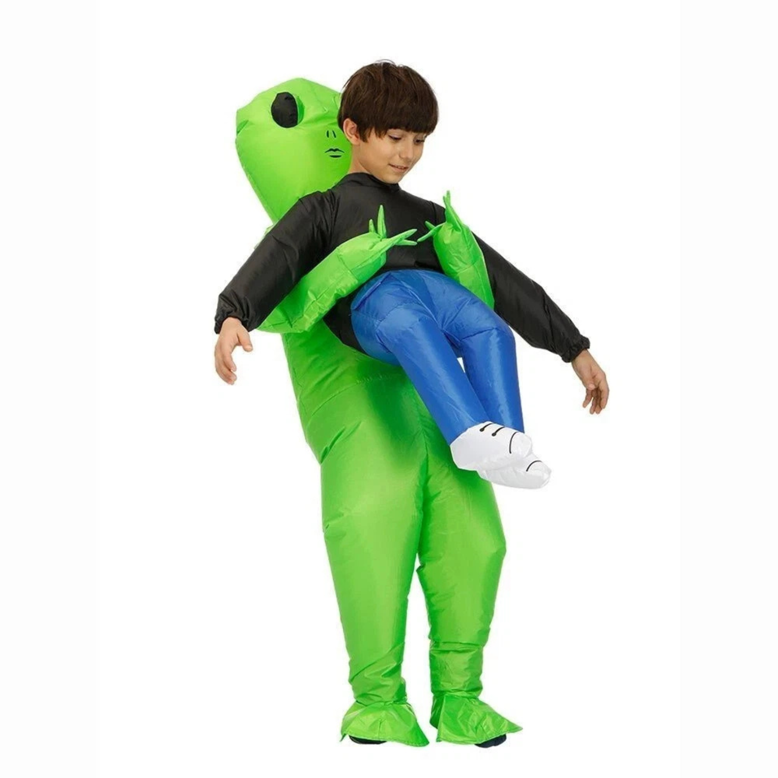 Green Inflatable Costume for Kids Alien Abduction Fits 120 to 145cm