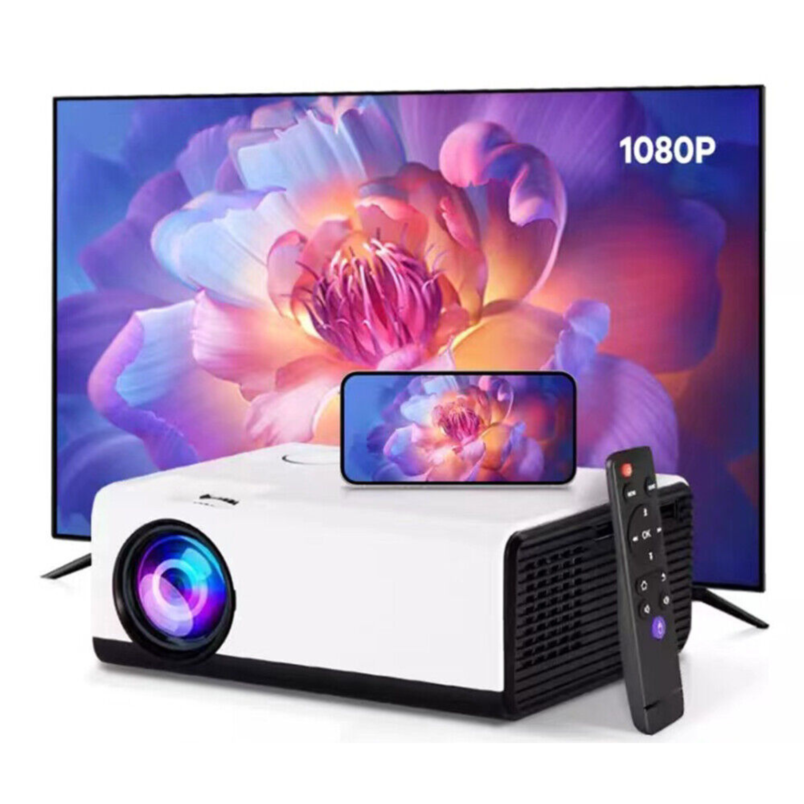 4K 1080P Support 5G WiFi Bluetooth Android Projector Outdoor Home Cinema HDMI AV