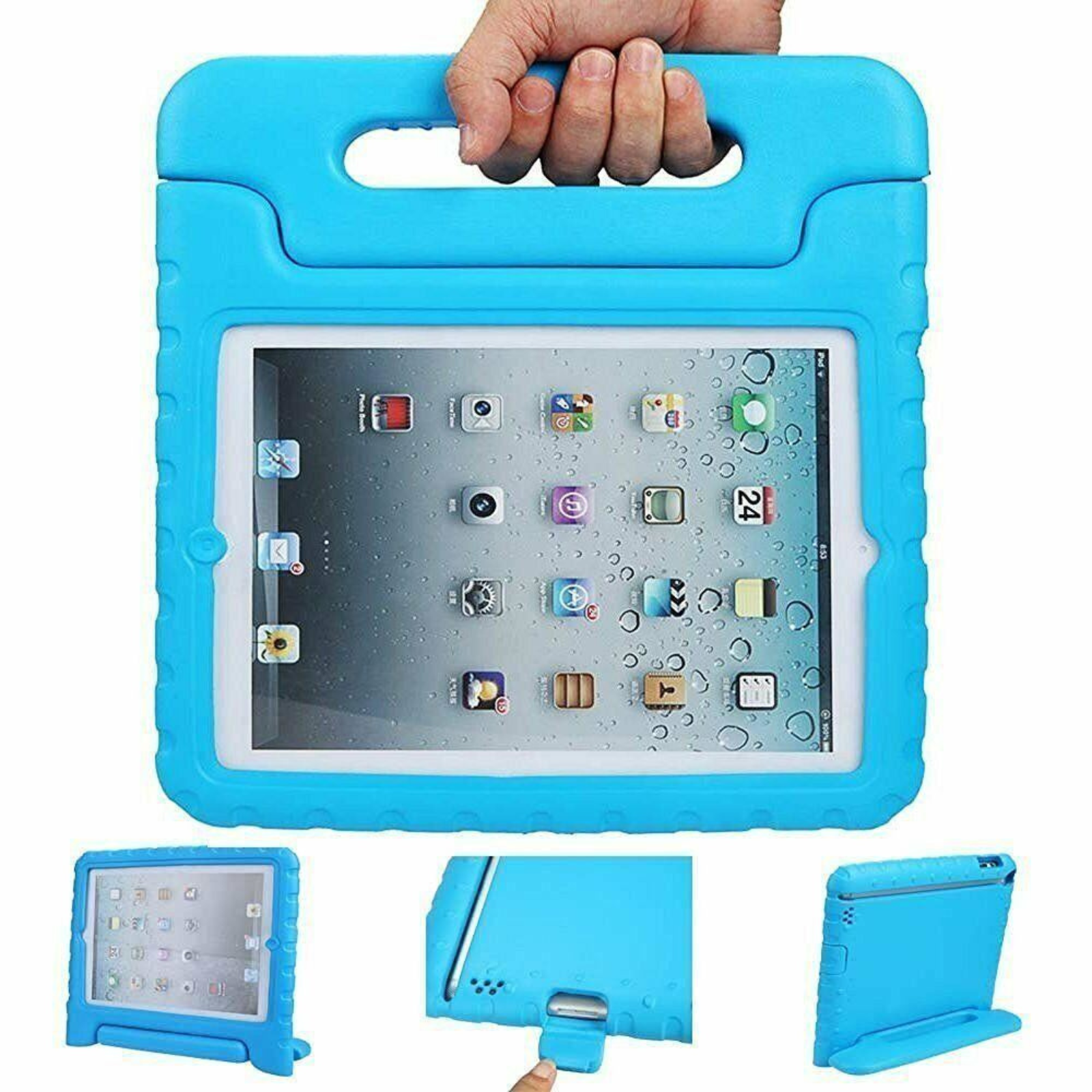 iPad 10.2 9th Gen Kids Shockproof EVA Case PLUS 2x Screen Protector