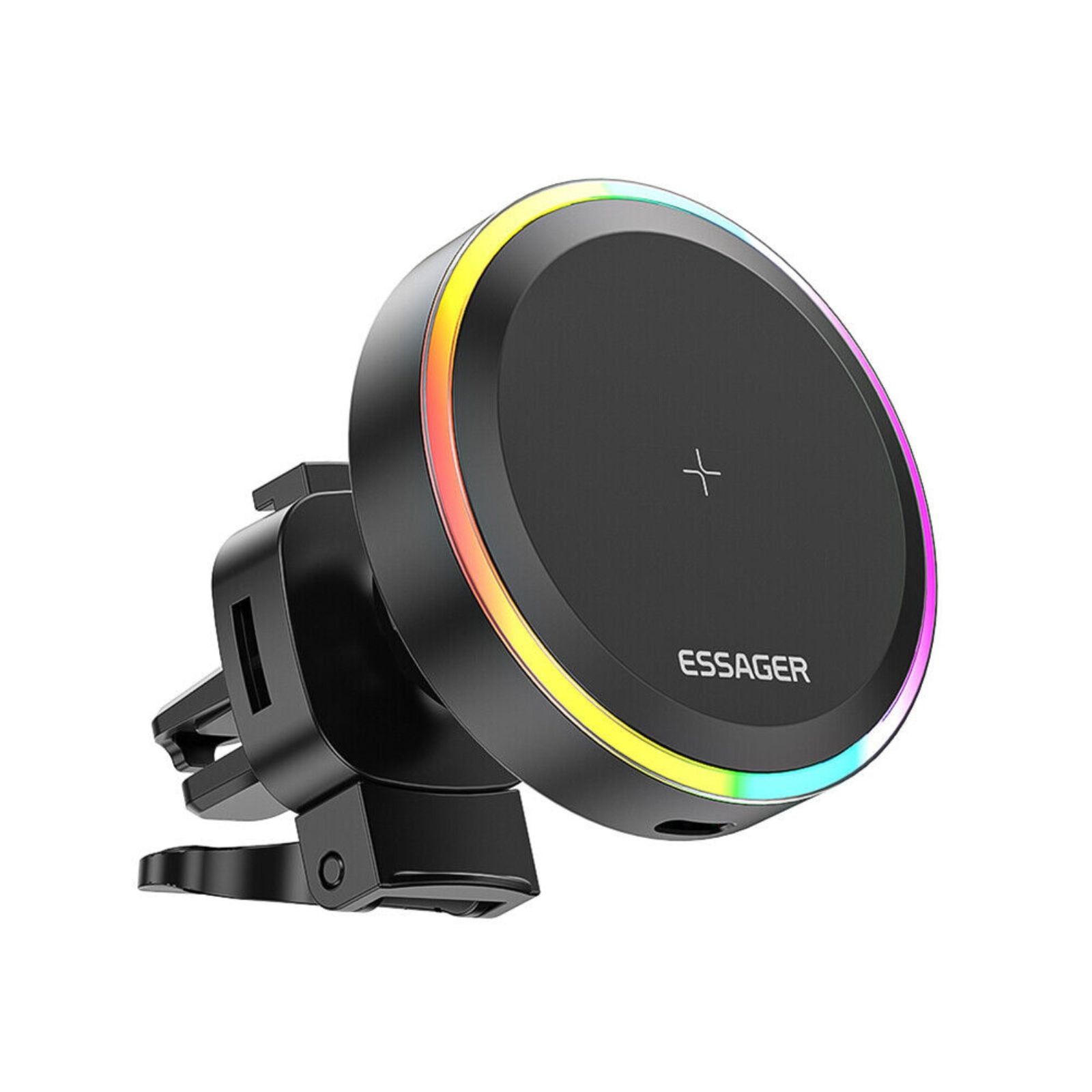 15W RGB Magnetic Charger Stand Air Outlet Type Car Mount Phone Holder