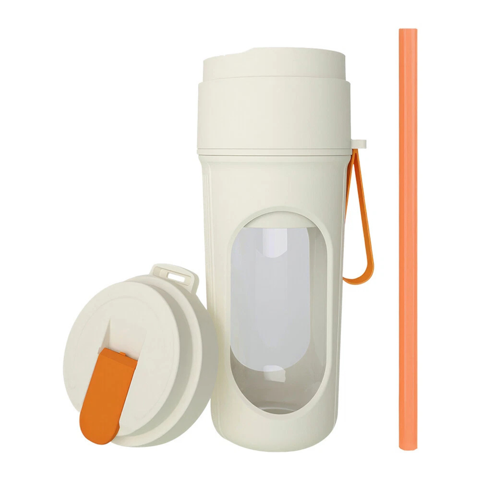 Shakes Juicer Cup USB Rechargeable Portable Blender Personal Mini Mixer Orange