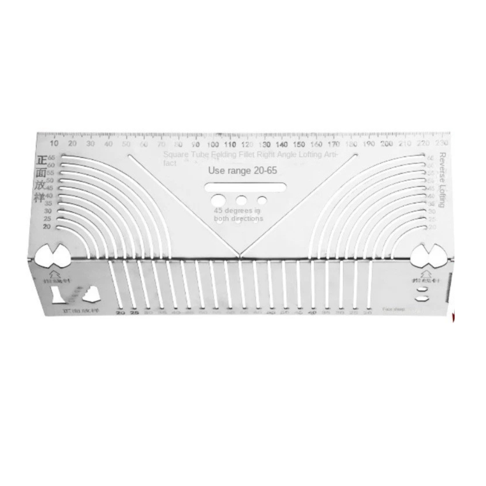 Steel Angle Arc Marking Tool Multi-Purpose Layout S Style Carpenter Ruler 1x
