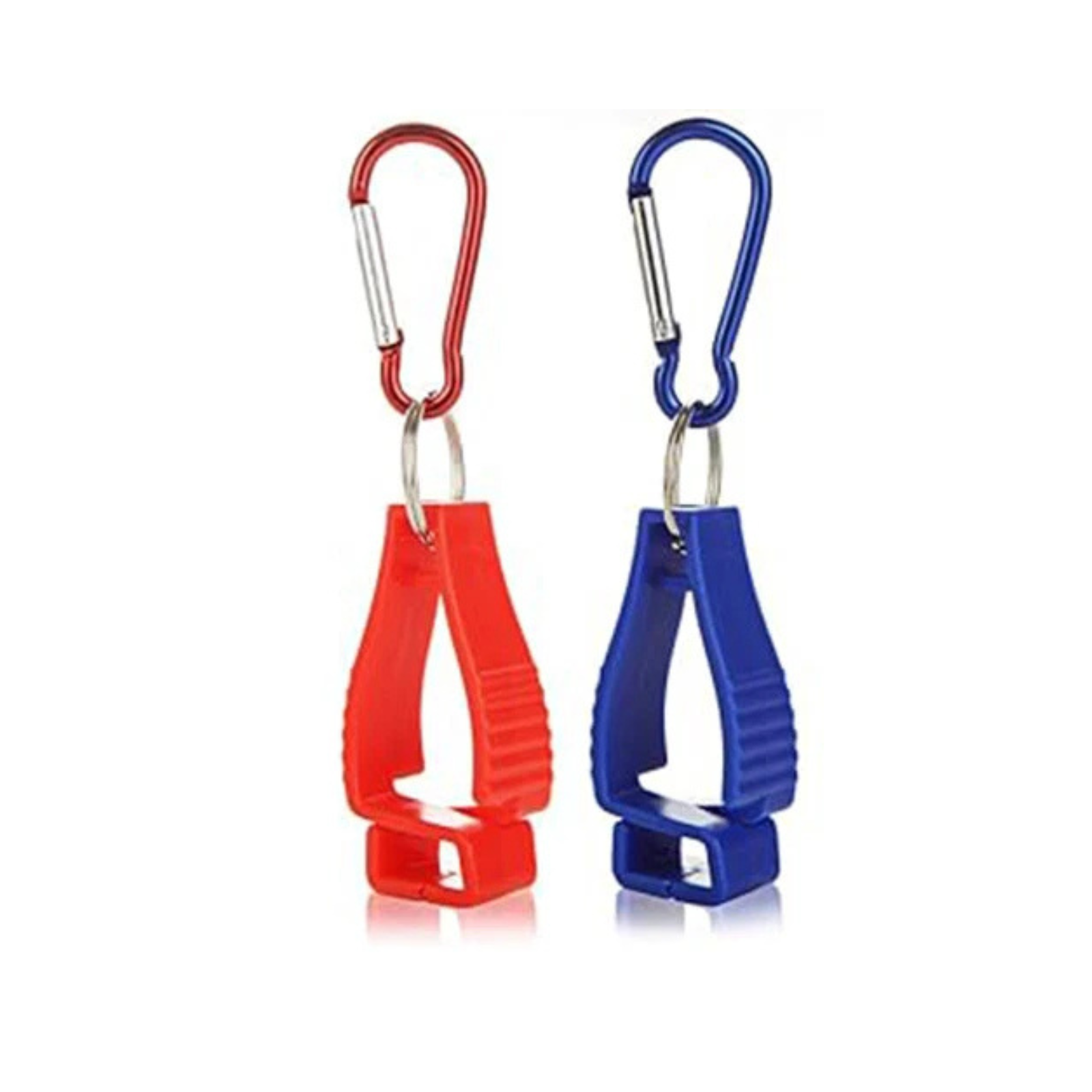 2x Interlock Carabiner Hook Holder Guard Safety Work Glove Clip Clamp Grabber