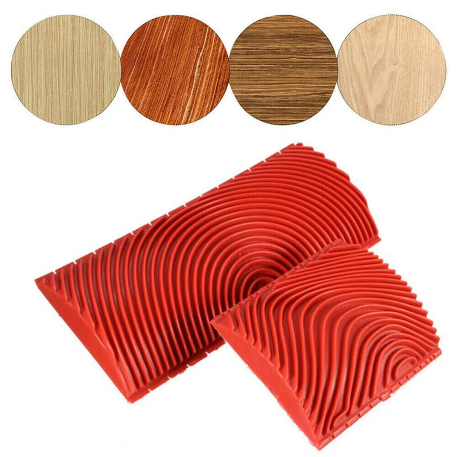 Wood Graining Wall Tool 2PCS Painting Decor Effect Grain Kit