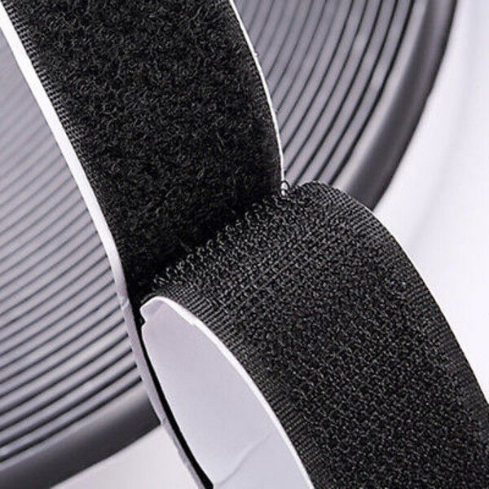 Black Fastener Tape Self Adhesive Hook And Loop Sticky Back