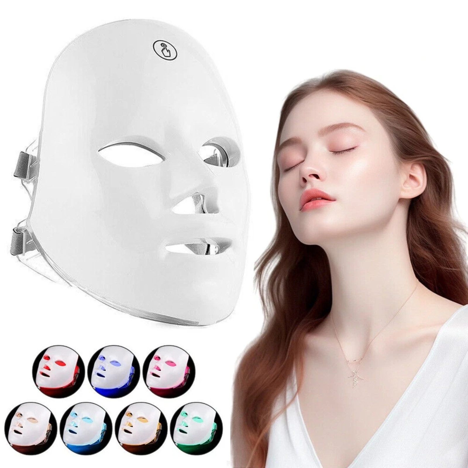 LED Light Photon Mask 7 Colour Rejuvenation Facial Therapy Skin Beauty