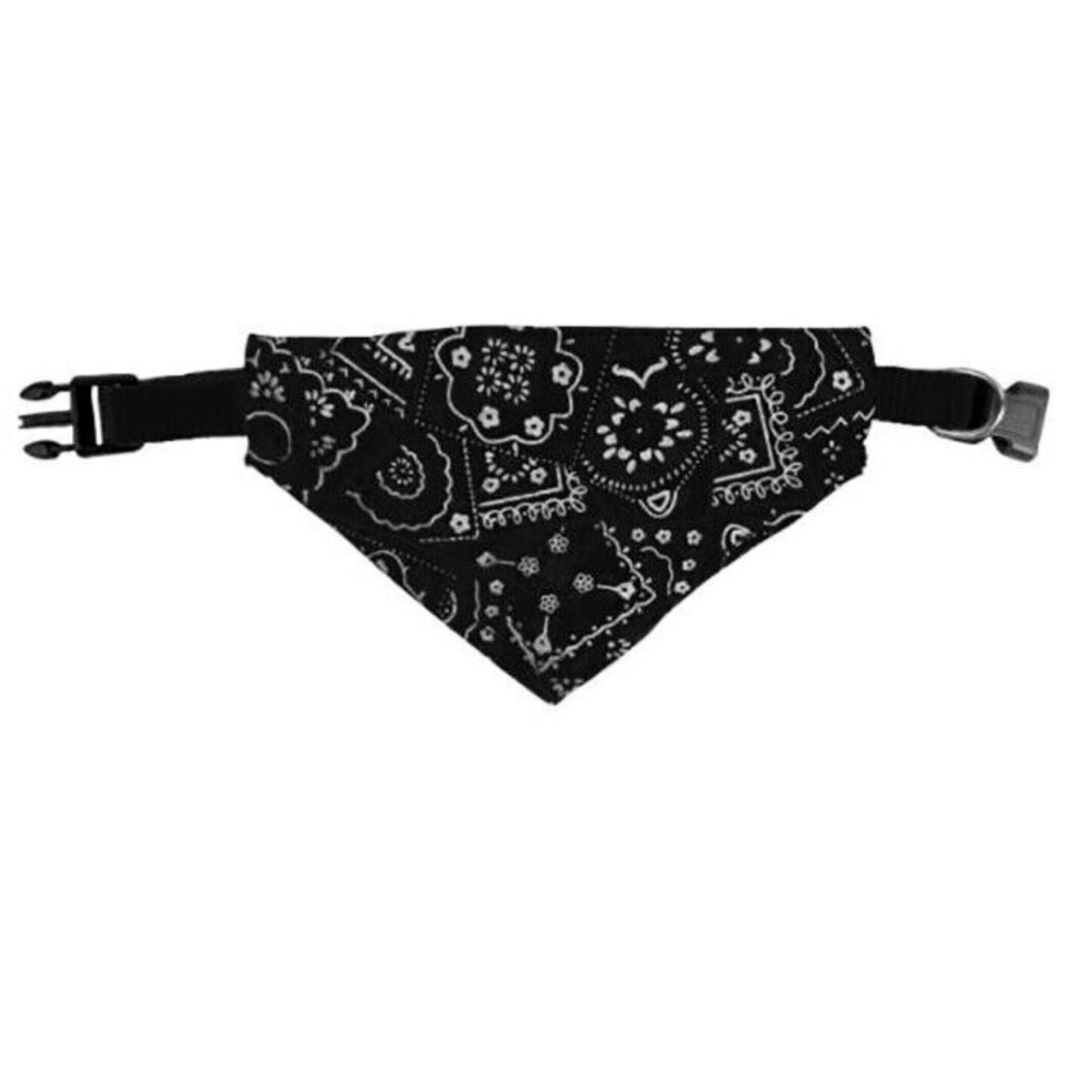 Clothes Scarf Neckerchief Tie Pet Size Small Dog Bandana Collar Over Tie Black