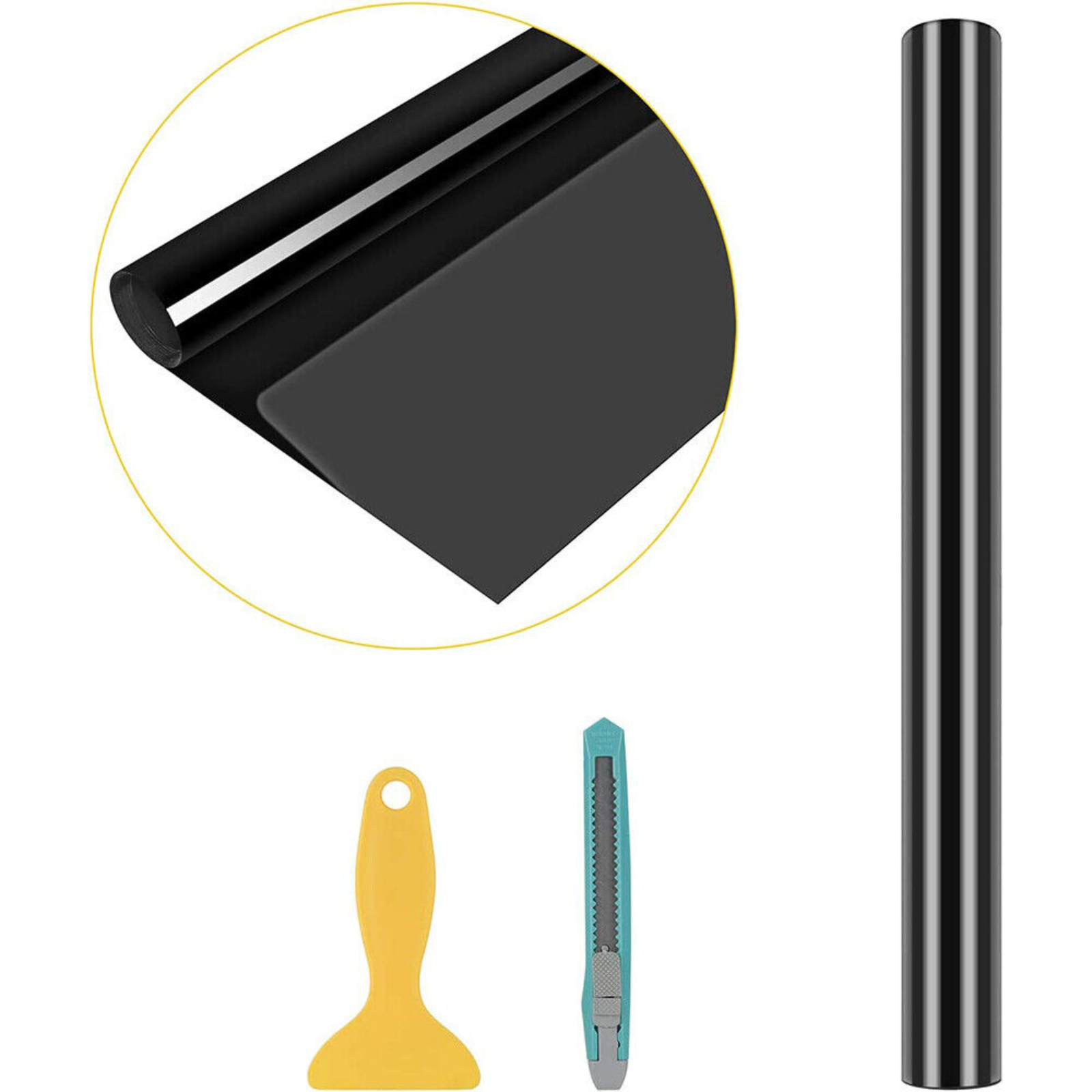 2Mx30CM Car Headlight Tint Wrap Light Smoke Black Tail Fog Light Vinyl Wrap Kit