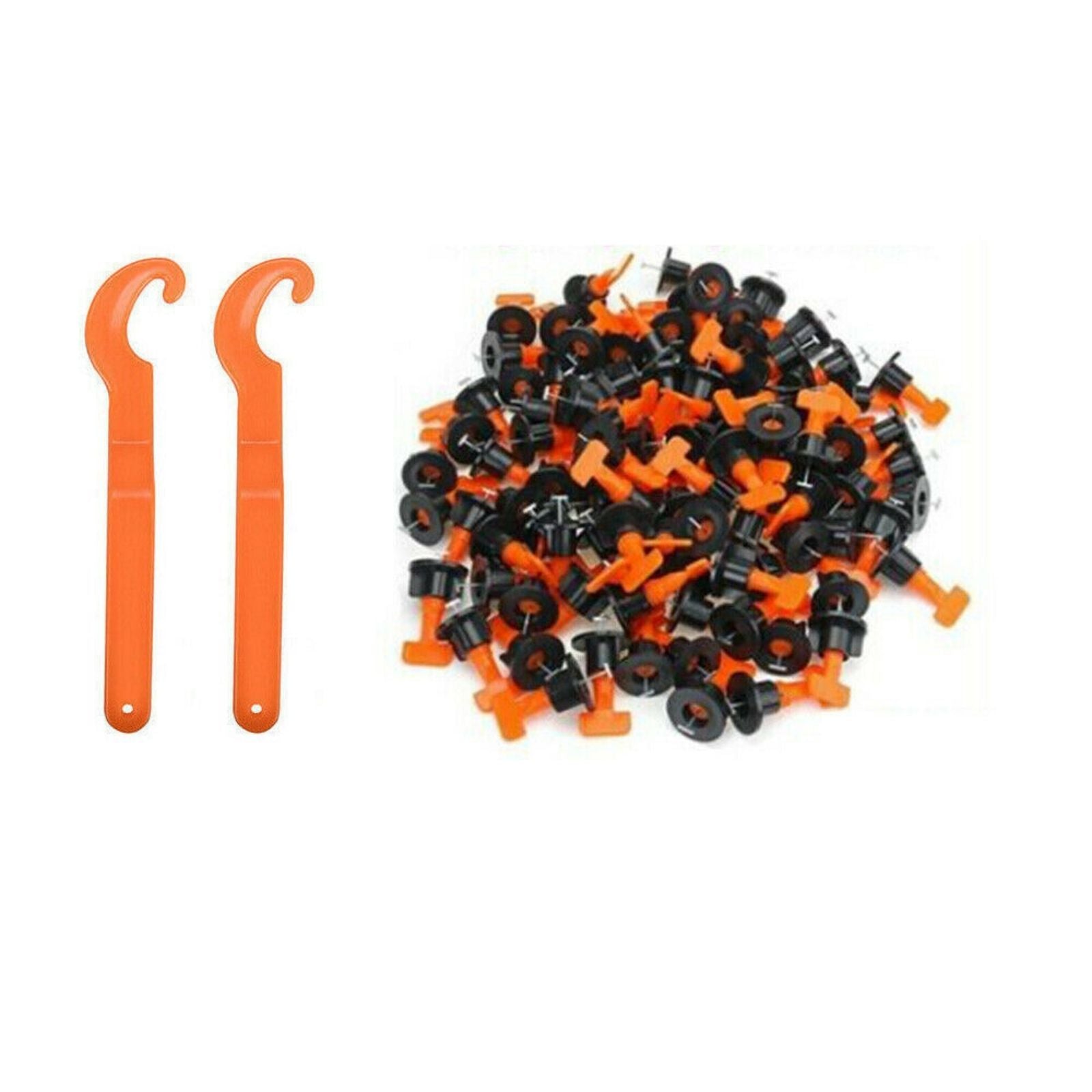 100pcs Floor Tiling Tool Tile Leveling System Clips Wall Wrench Levelling Spacer