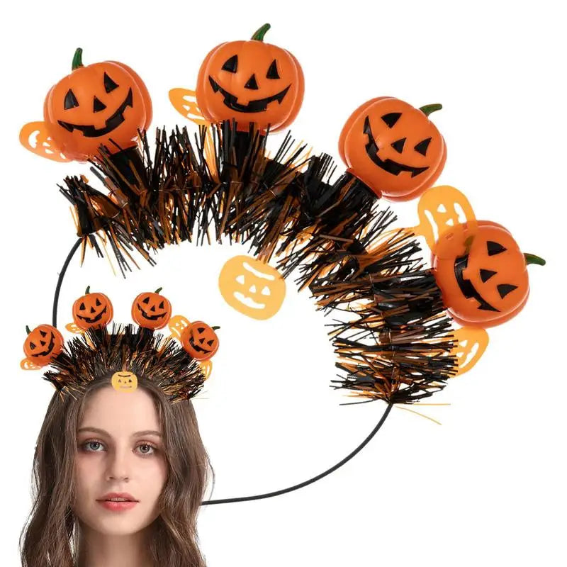 LED Halloween Glowing Pumpkin Headband Hair Hoop Headwear