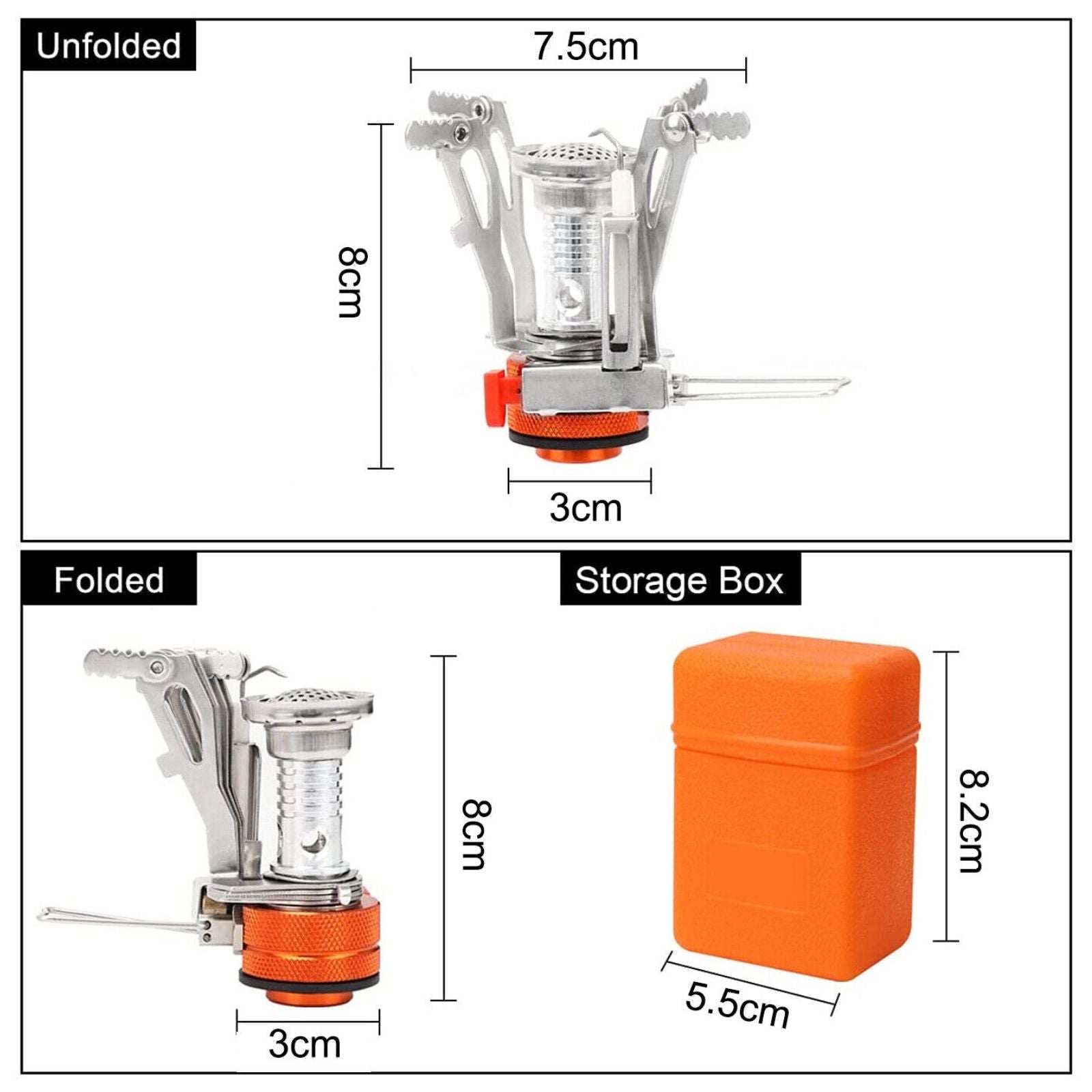 Portable Camping Mini Stove Outdoor Picnic Hiking Backpacking Gas Burner