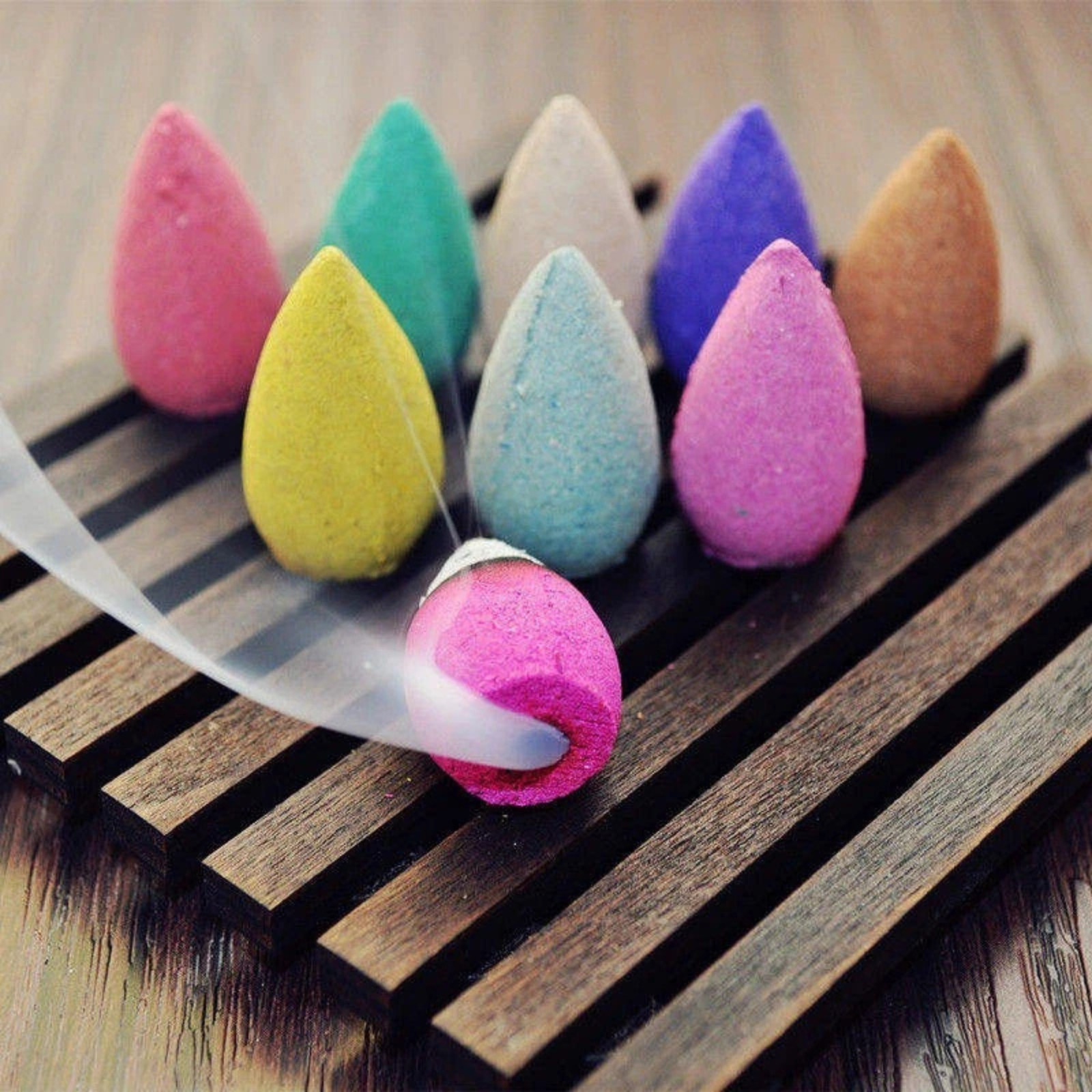 Ceramic Backflow Waterfall Incense Burner Aromatherapy Smoke Holder