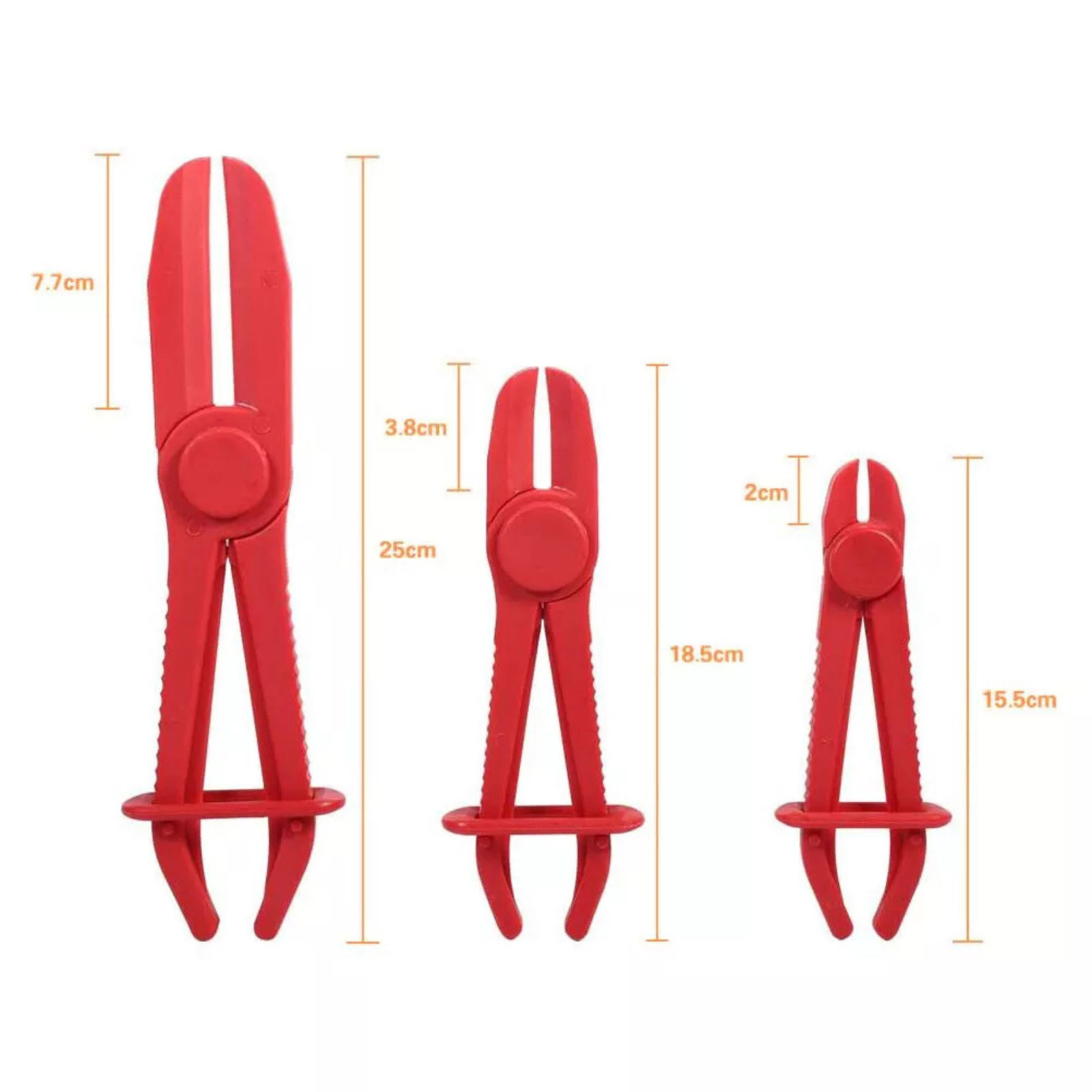 Brake Fuel Water Flexible Pinch Off 3 Pcs Hose Clamp Kit Line Pipe Pliers Set