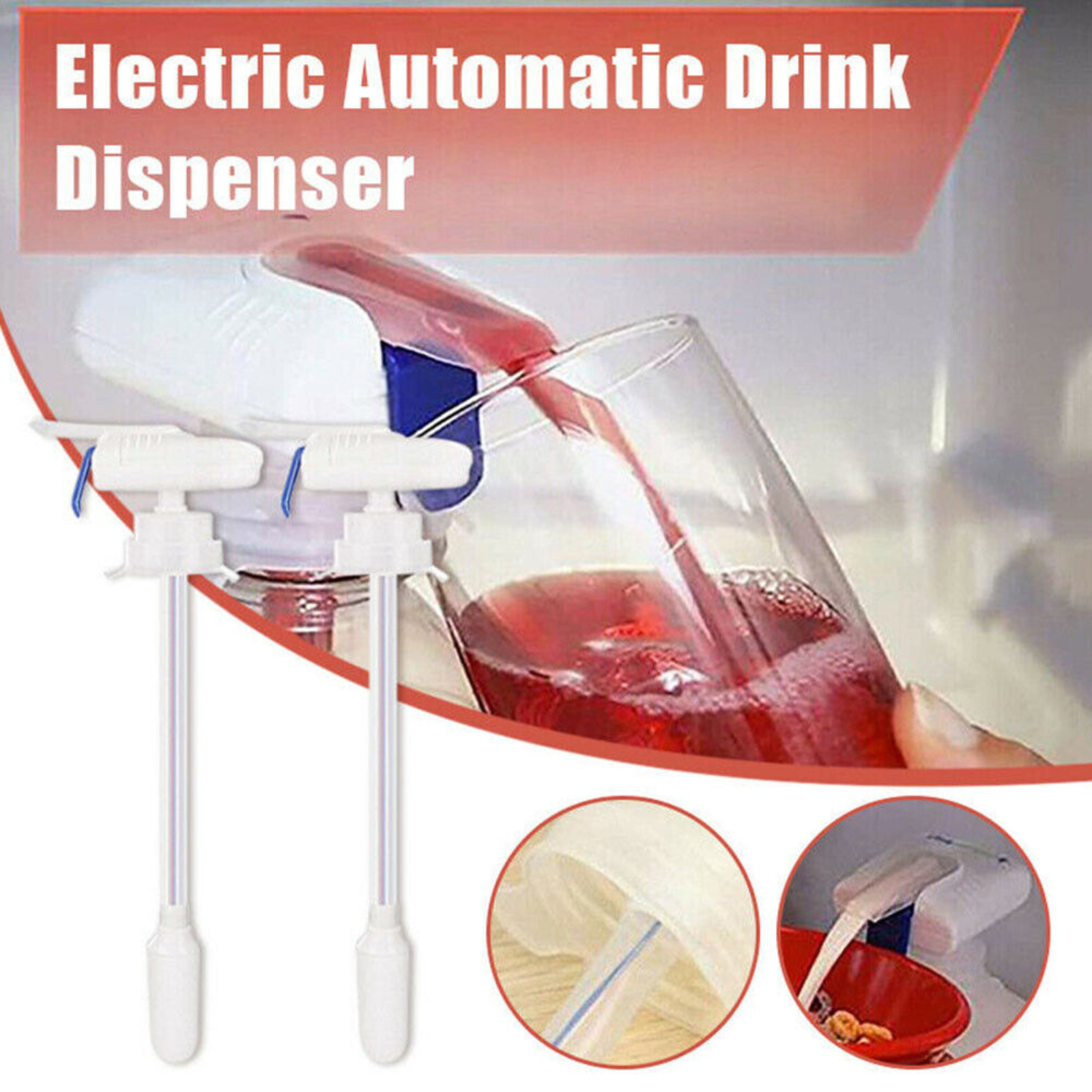 Water Electric Milk Dispenser Spill Proof 2X Magic Tap Automatic Drink Dispenser
