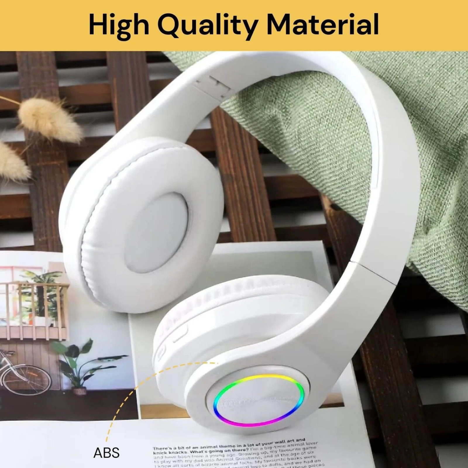 Noise Cancelling Stereo Earphones Wireless Headphones Bluetooth Over Ear Headset