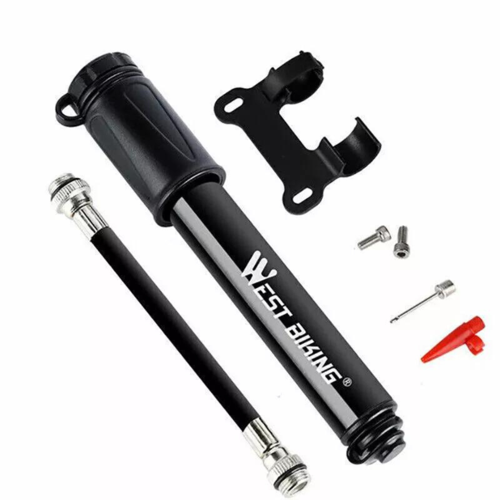Portable Cycling Tyre Aluminium MINI BICYCLE AIR PUMP Bike Hand Ball Inflator
