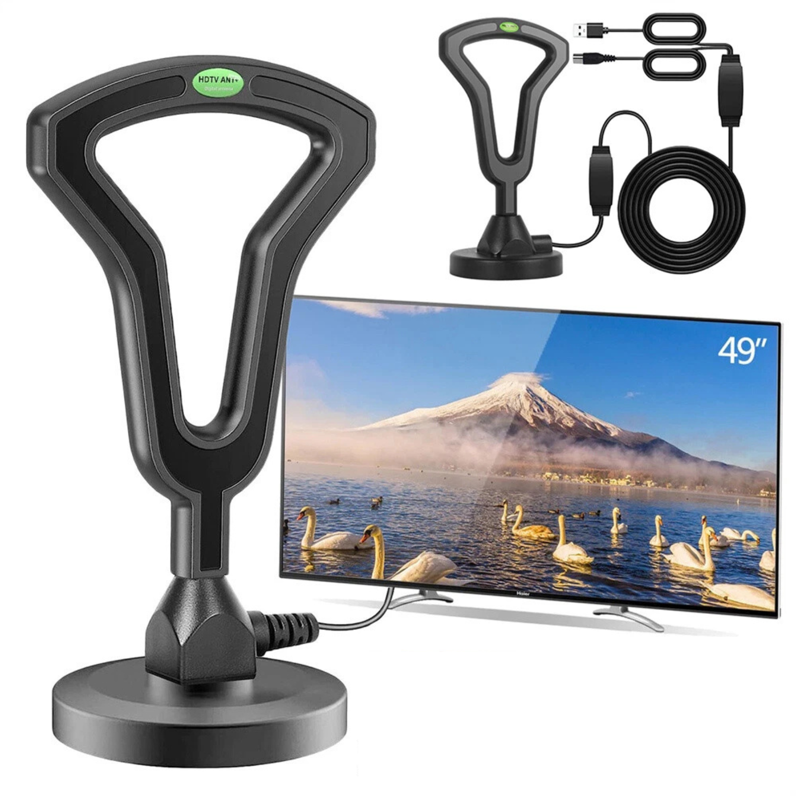 Digital TV Antenna Amplified HDTV 4K 1080P Indoor Outdoor Signal