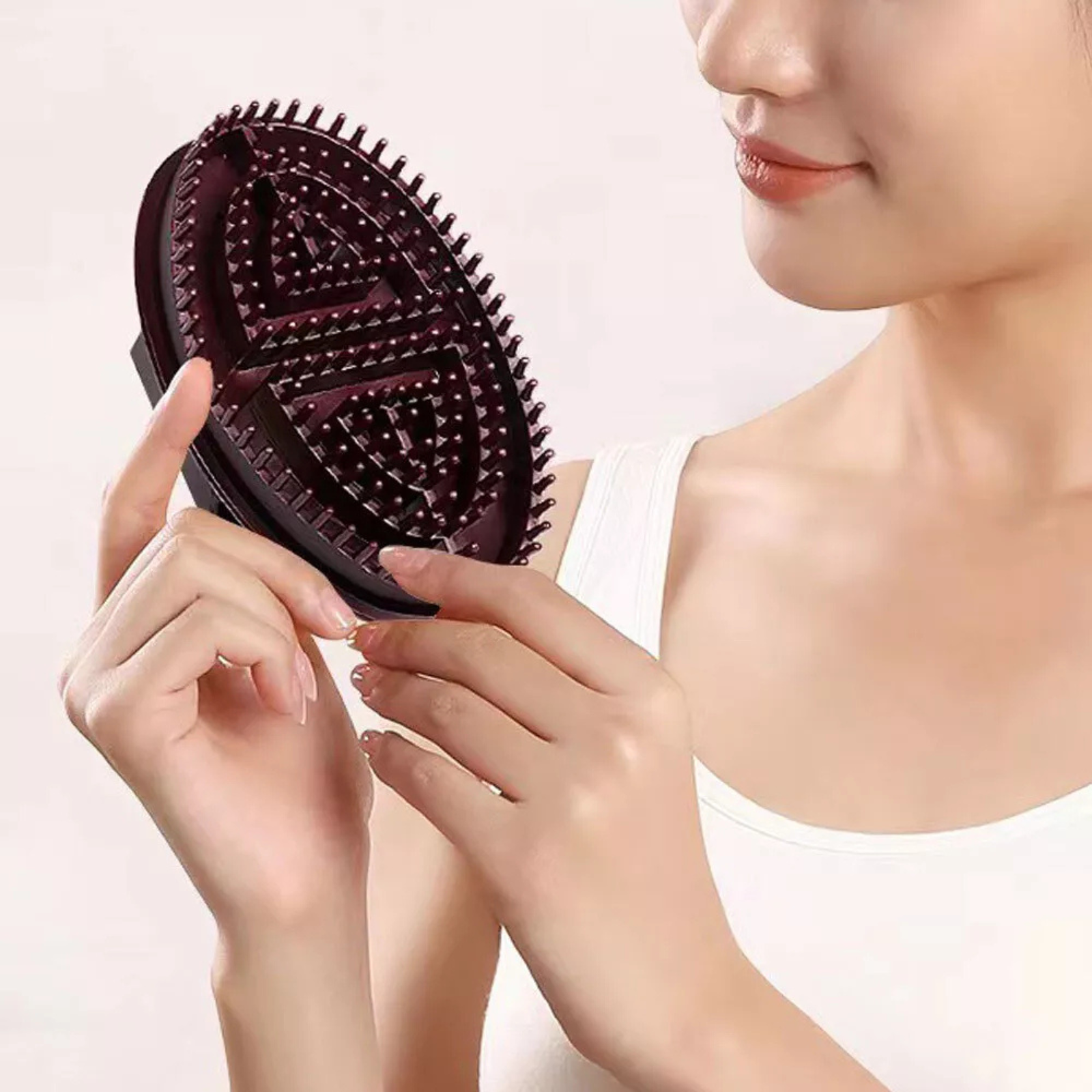 Brown Brush Abdominal Leg Meridian Massager Slimming Meridian Brush Body Massage