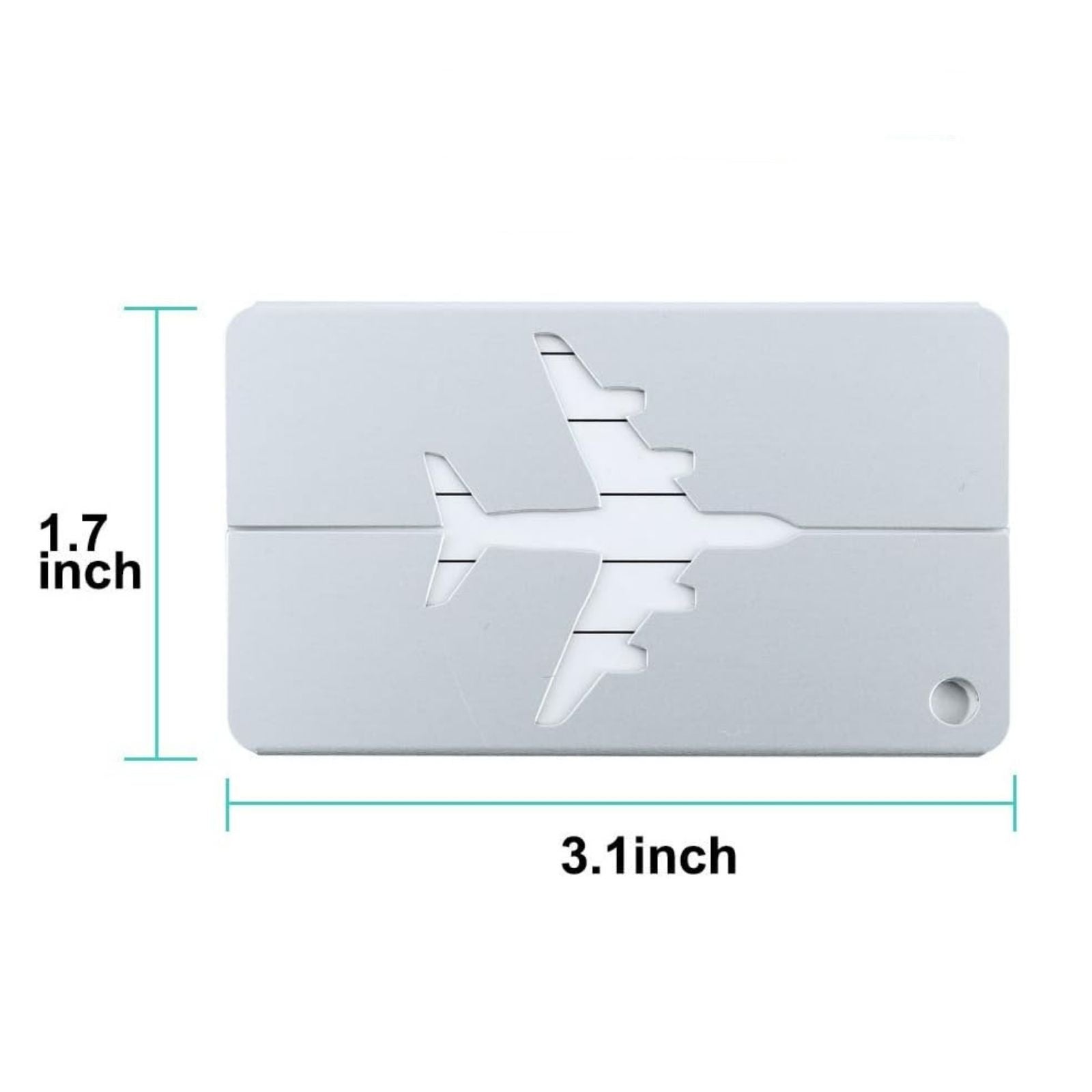 Aluminum Luggage Suitcase Identity Silver Baggage Tag Name Address Cards Label
