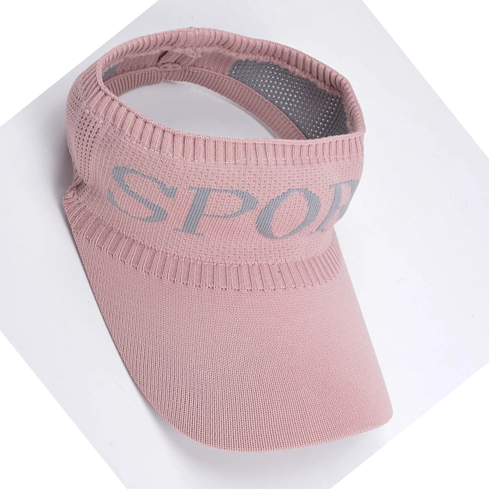 Adjustable Sports Golf Sun Hat Polyester Knitted Breathable Design Pink