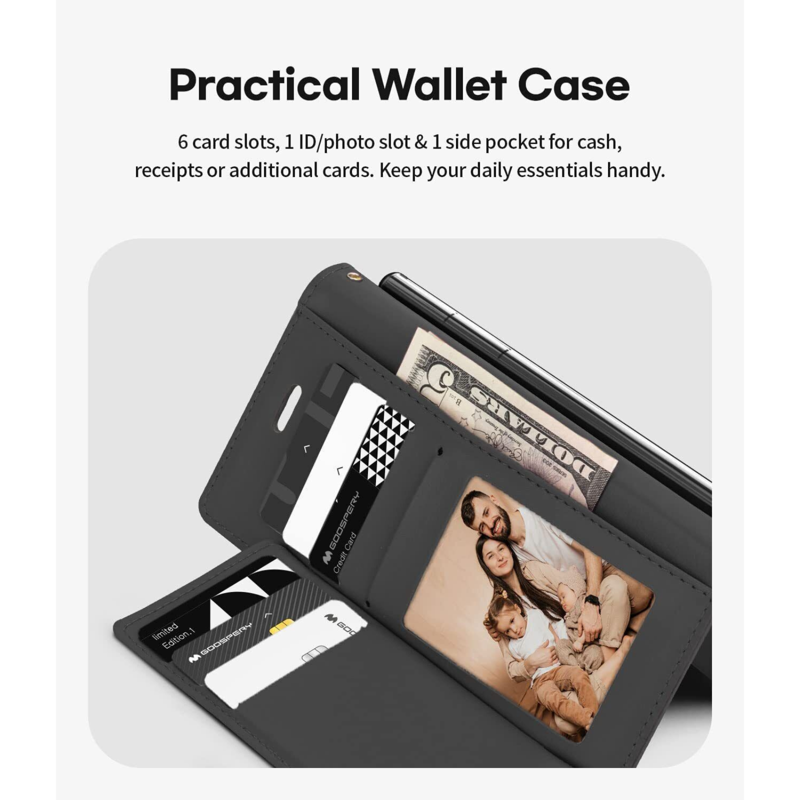 Samsung Galaxy S23 FE Case Leather Cover Wallet Case