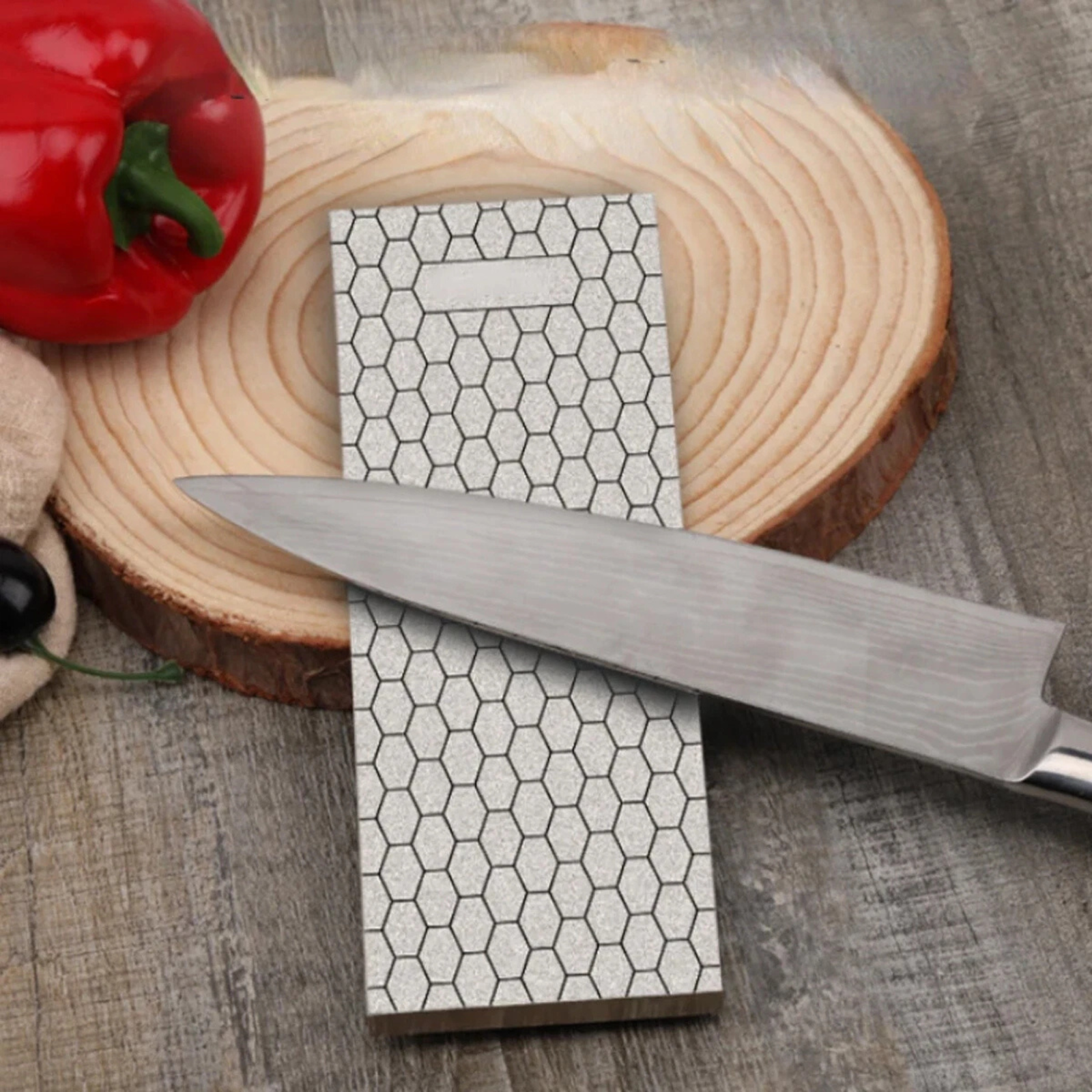 Diamond Knife Sharpener Handheld Blade Sharpening Kitchen Tool