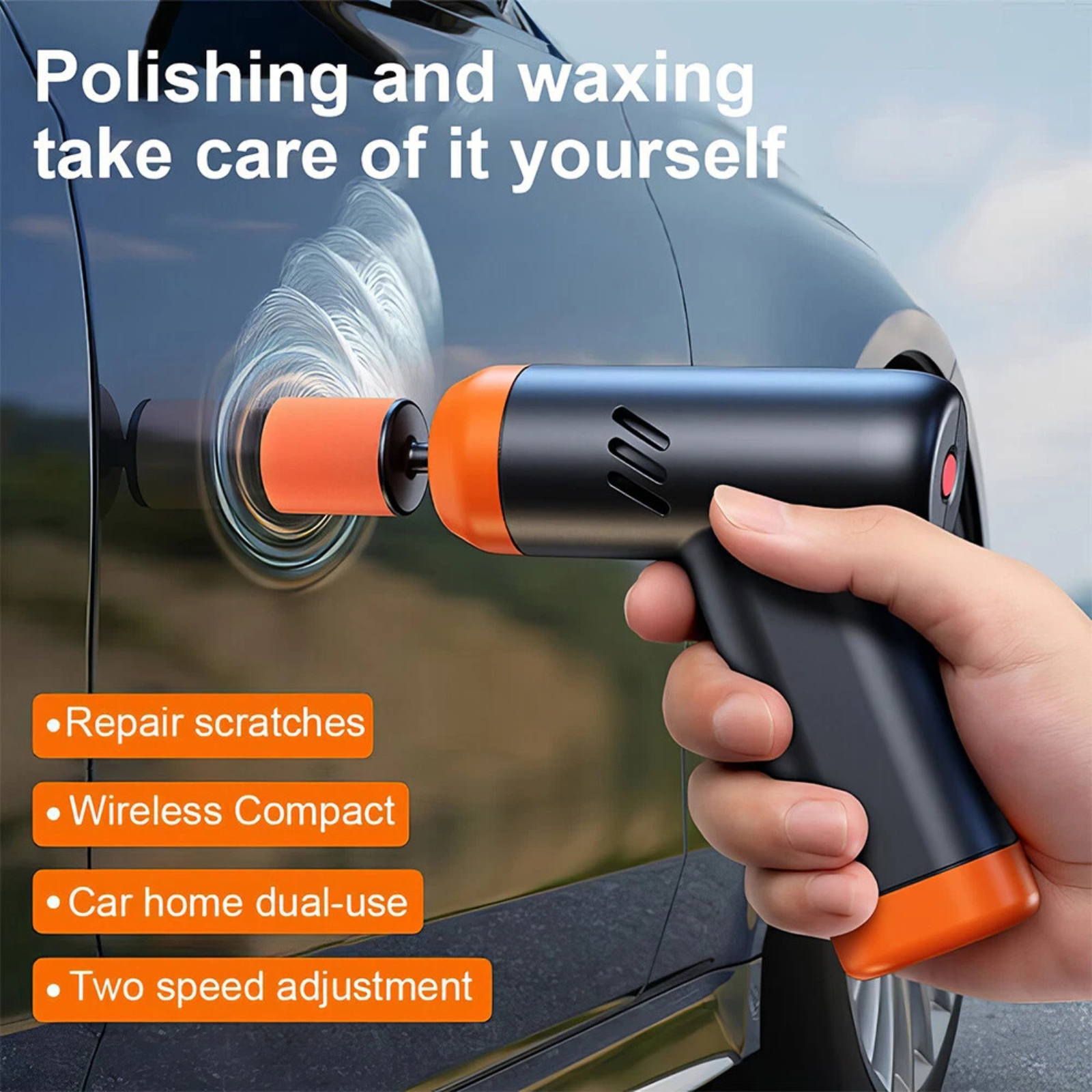 Rechargeable 2 Speed Sander Car Polishing Machine Cordless Car Buffer Polisher