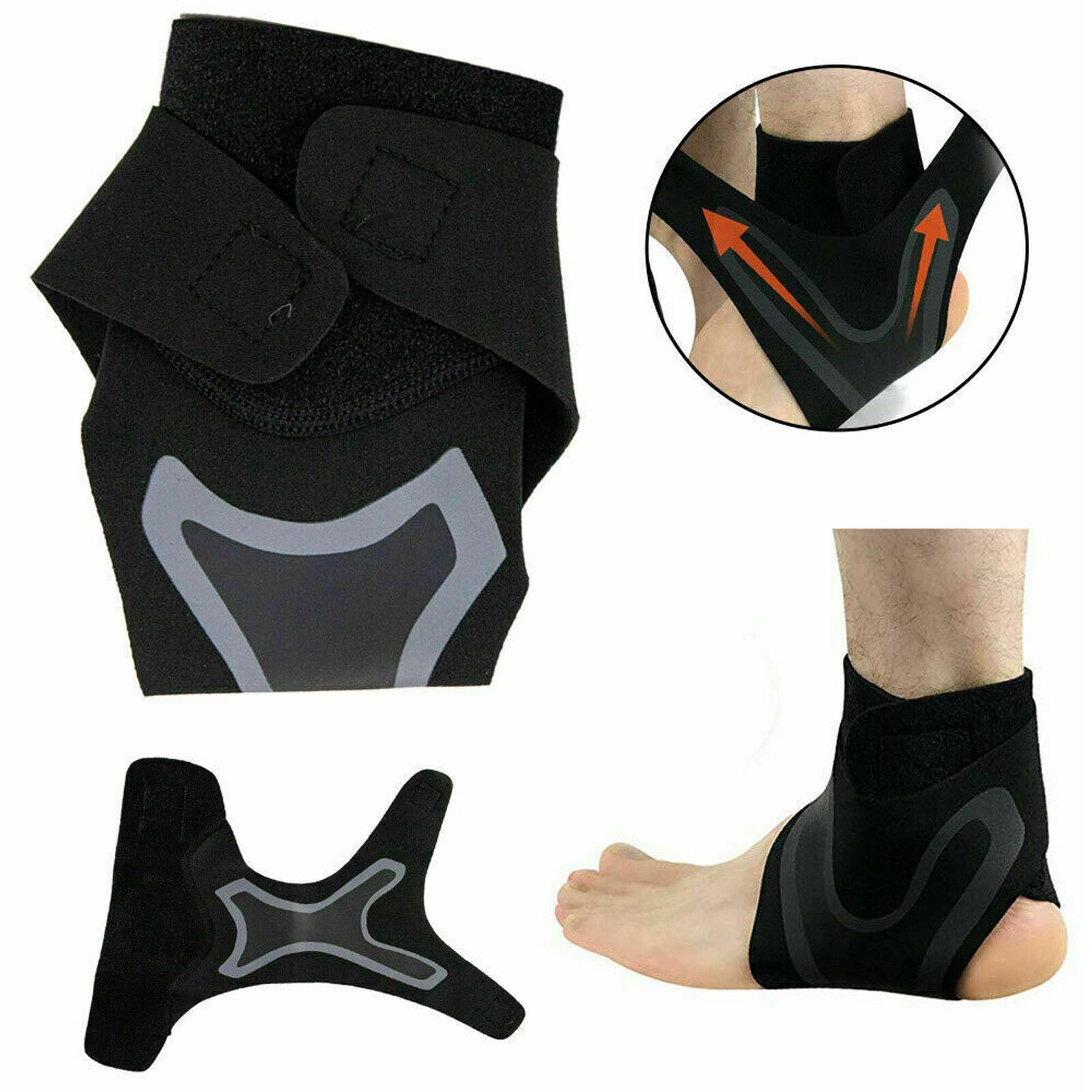 Foot Pain Arch Support Ankle Brace Plantar Fasciitis Therapy Wrap Heel One Size