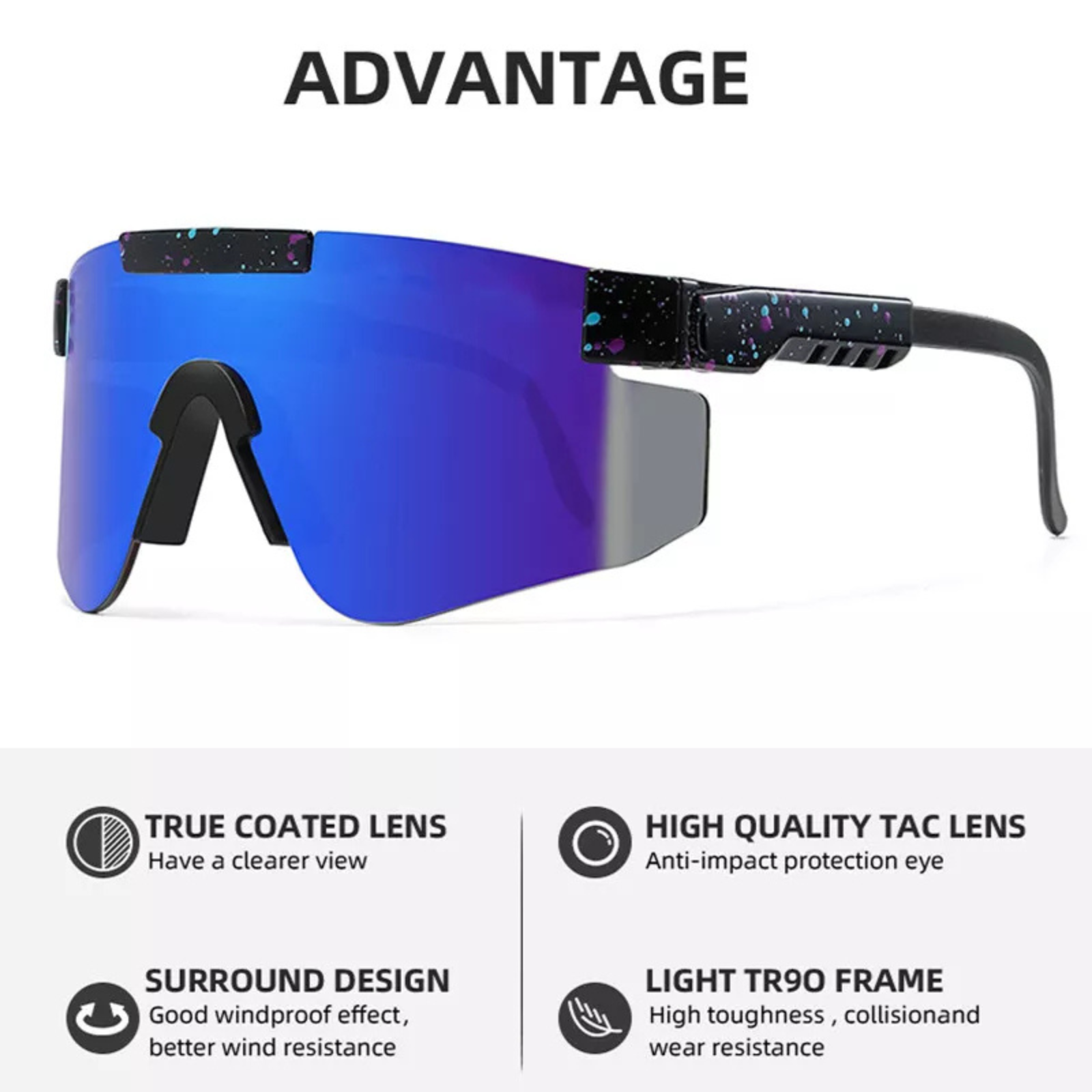 Sports Driving Fishing Cycling Eyewear Unisex Sunglasses Polarized UV400 C05