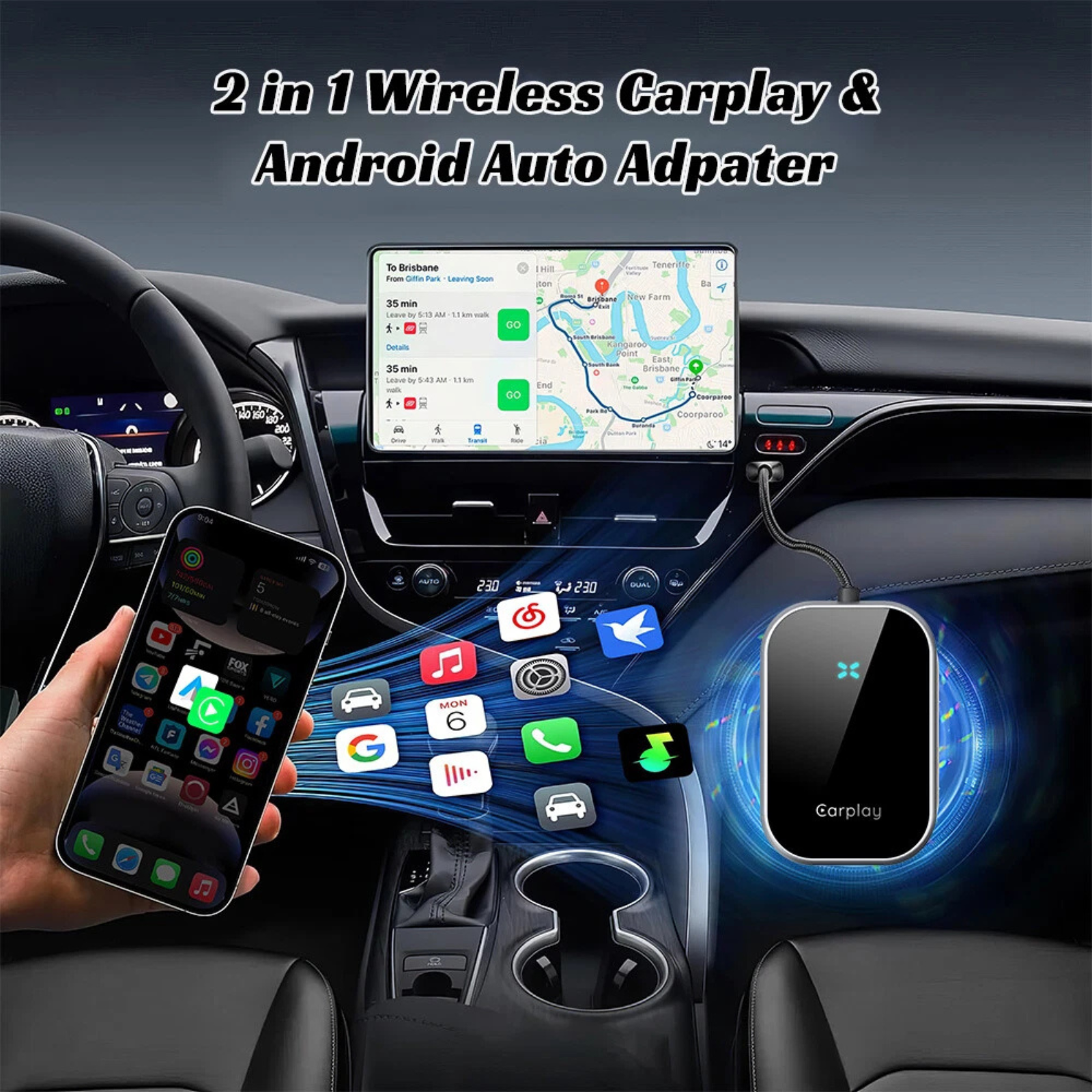 Type-c iPhone Android Car wifi USB Dongle Wired to Wireless Carplay Adapter
